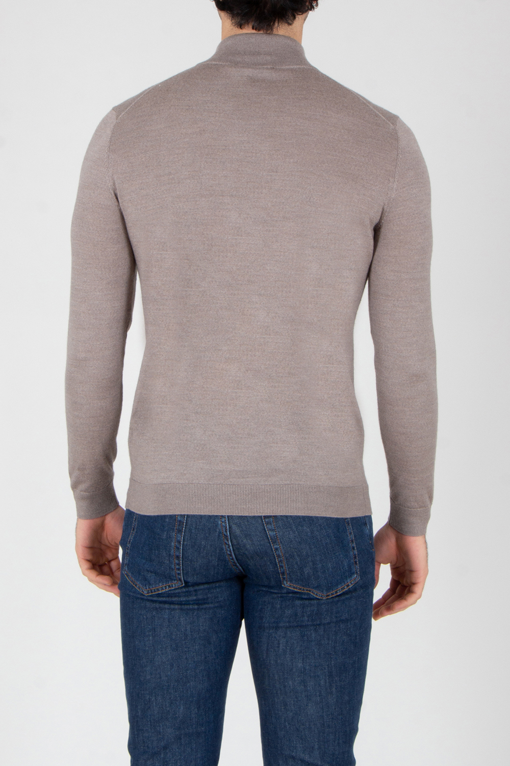 Langarm, Jeans, Pullover, Jacke, Person