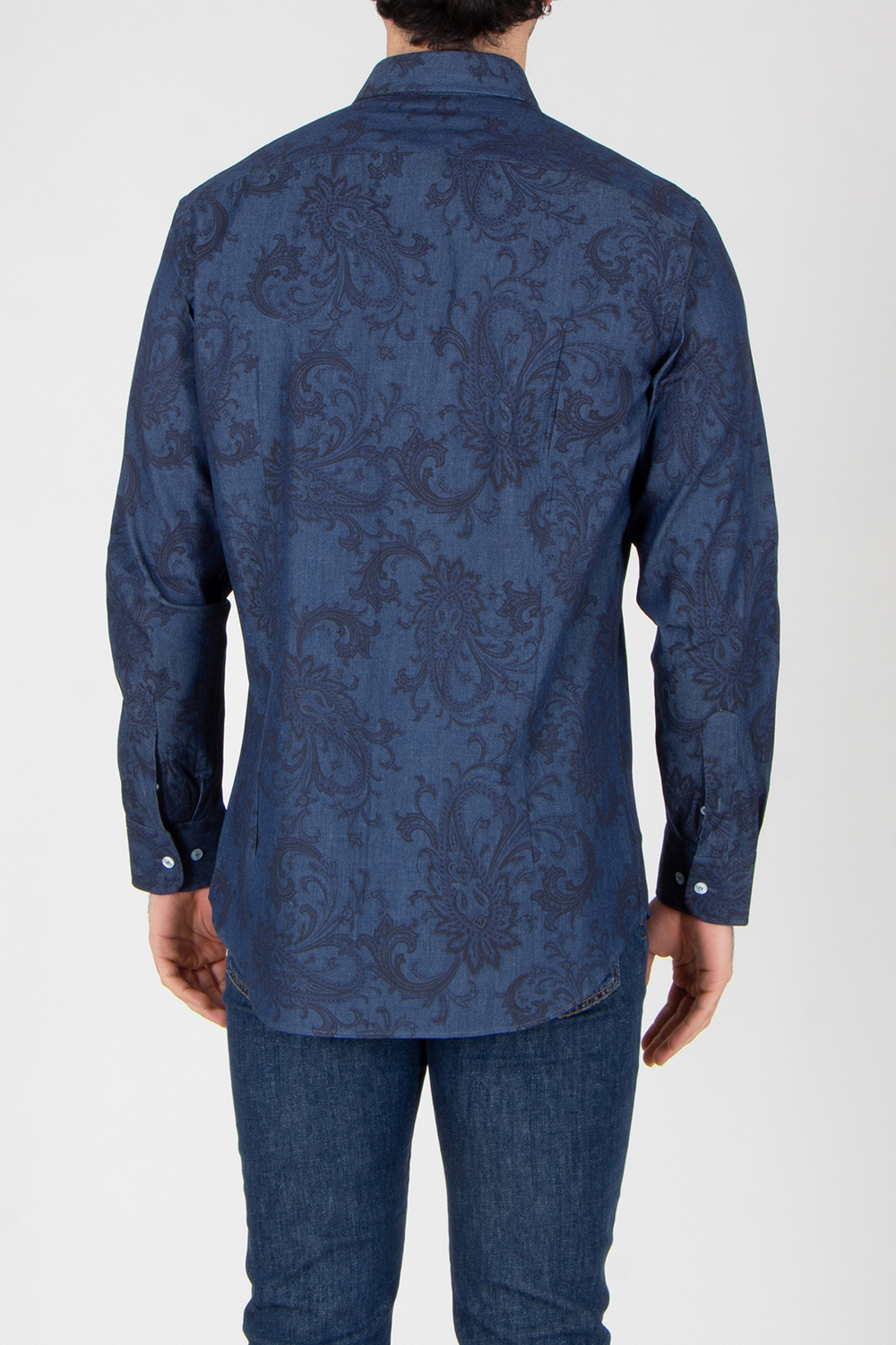 Langarm, Hemd, Jeanshose, Mann, Person