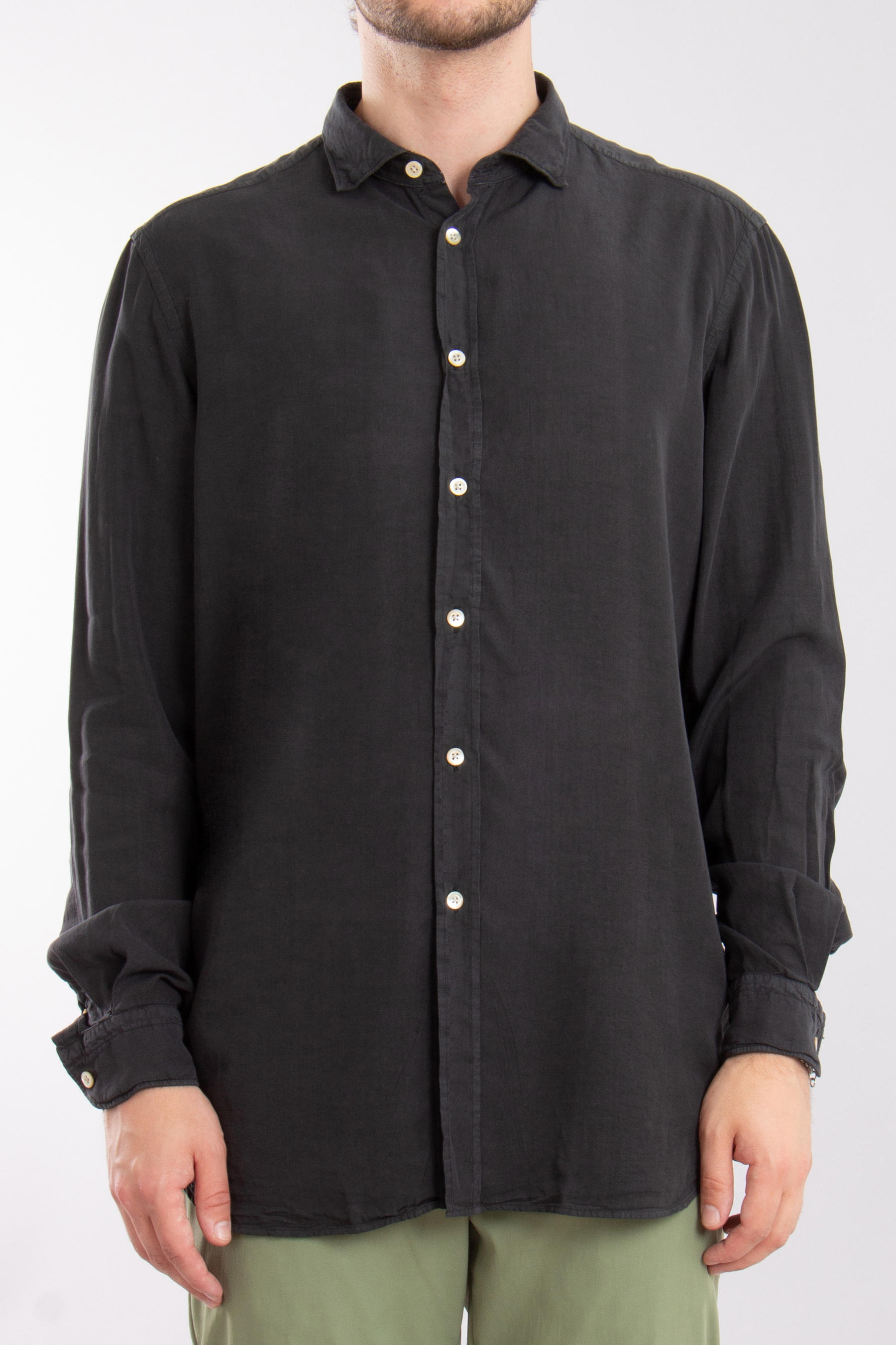 BOGLIOLI Regular Fit Four Elements Tencel Shirt