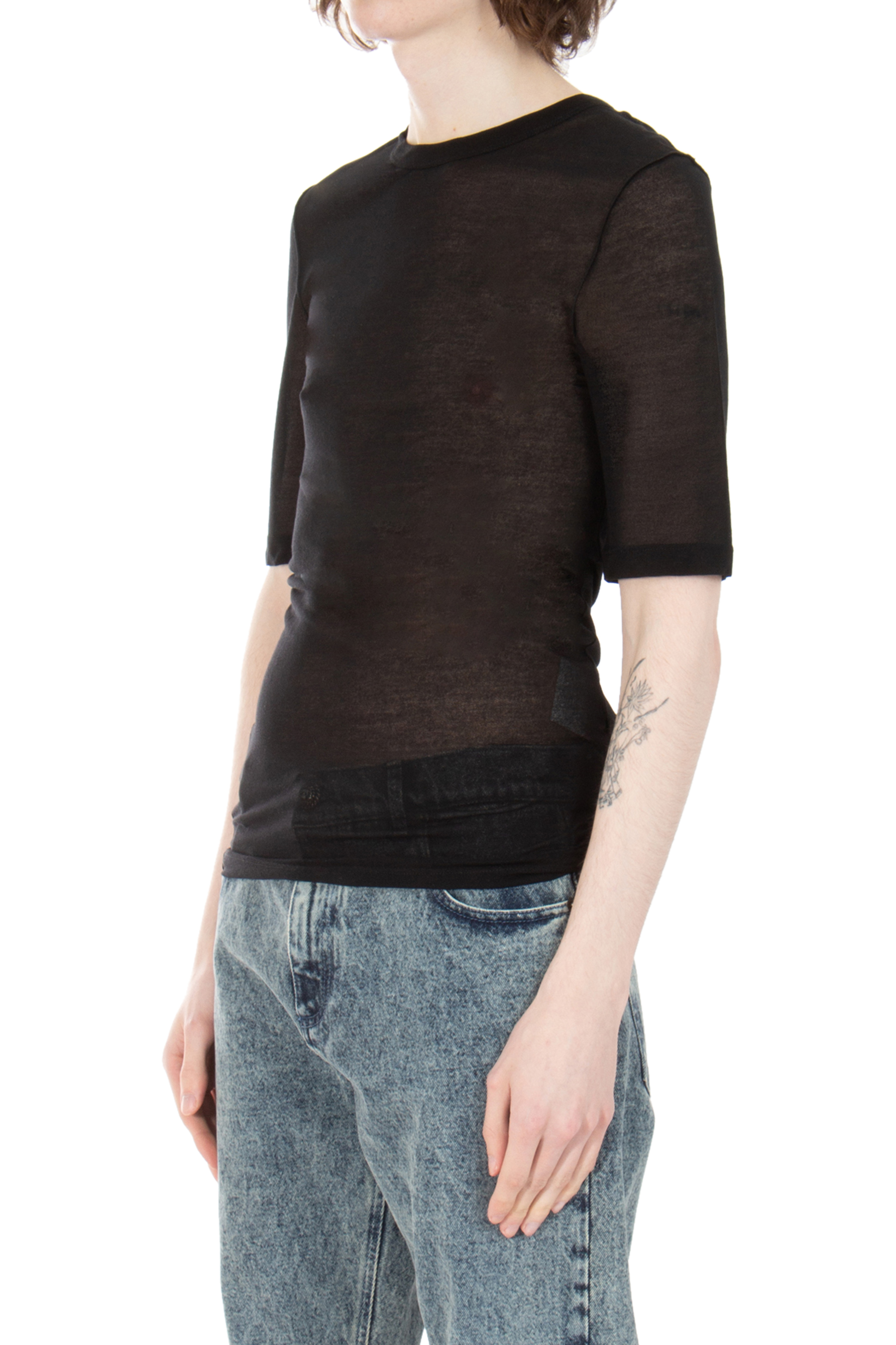 AMI PARIS Lightweight Lyocell T-Shirt
