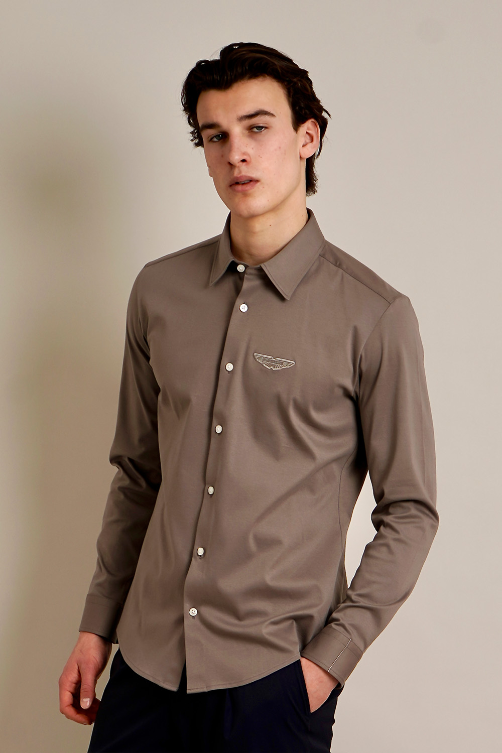 BOSS x ASTON MARTIN Slim Fit Cotton Jersey Shirt C-Roan