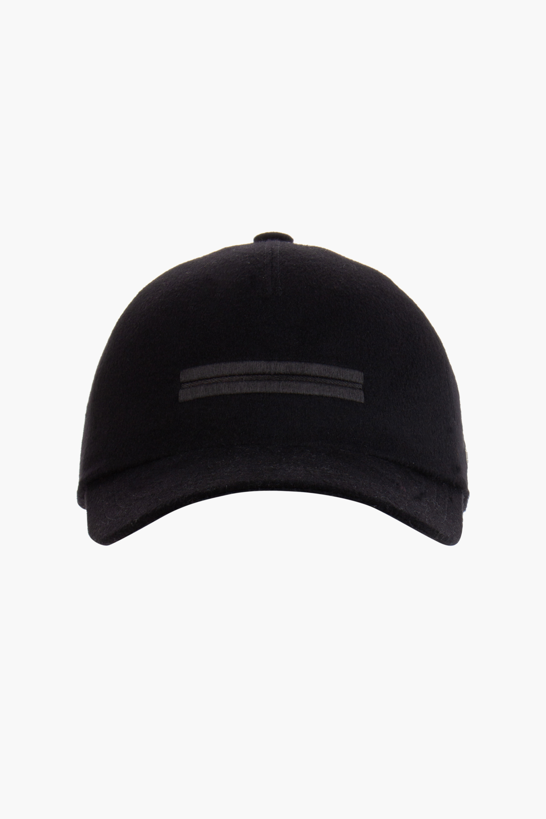 Black cashmere baseball cap on sale