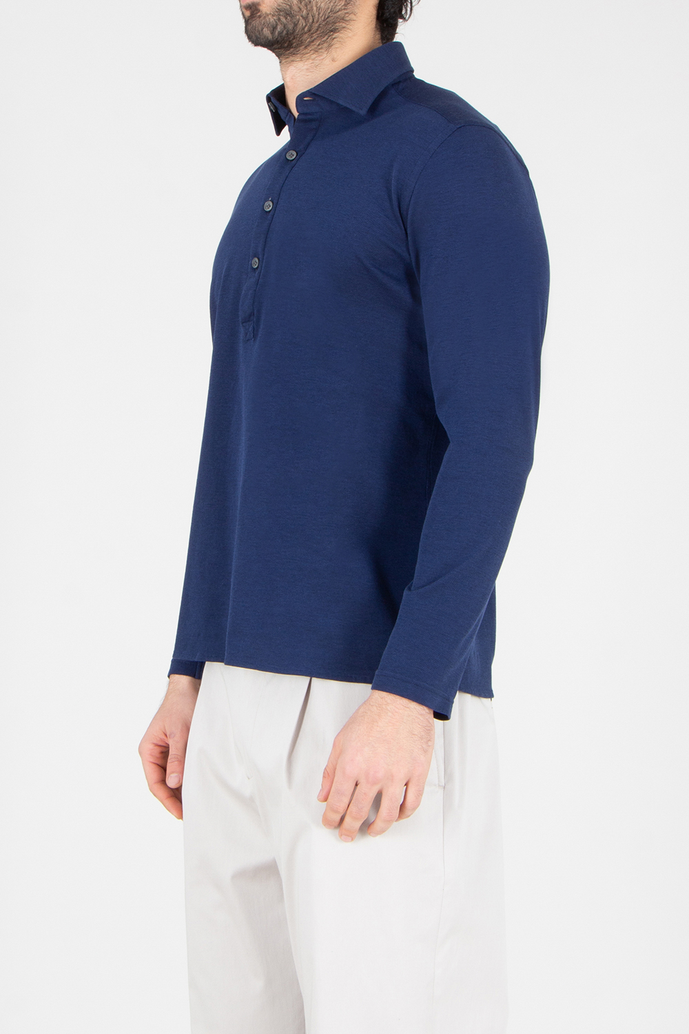 SONRISA Regular Fit Cotton Piqué Half Button Shirt