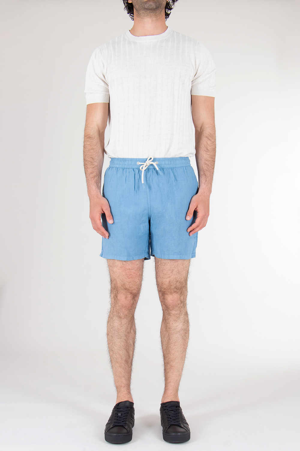 MC 2 SAINT BARTH Regular Fit Linen Swim Shorts Gustavia