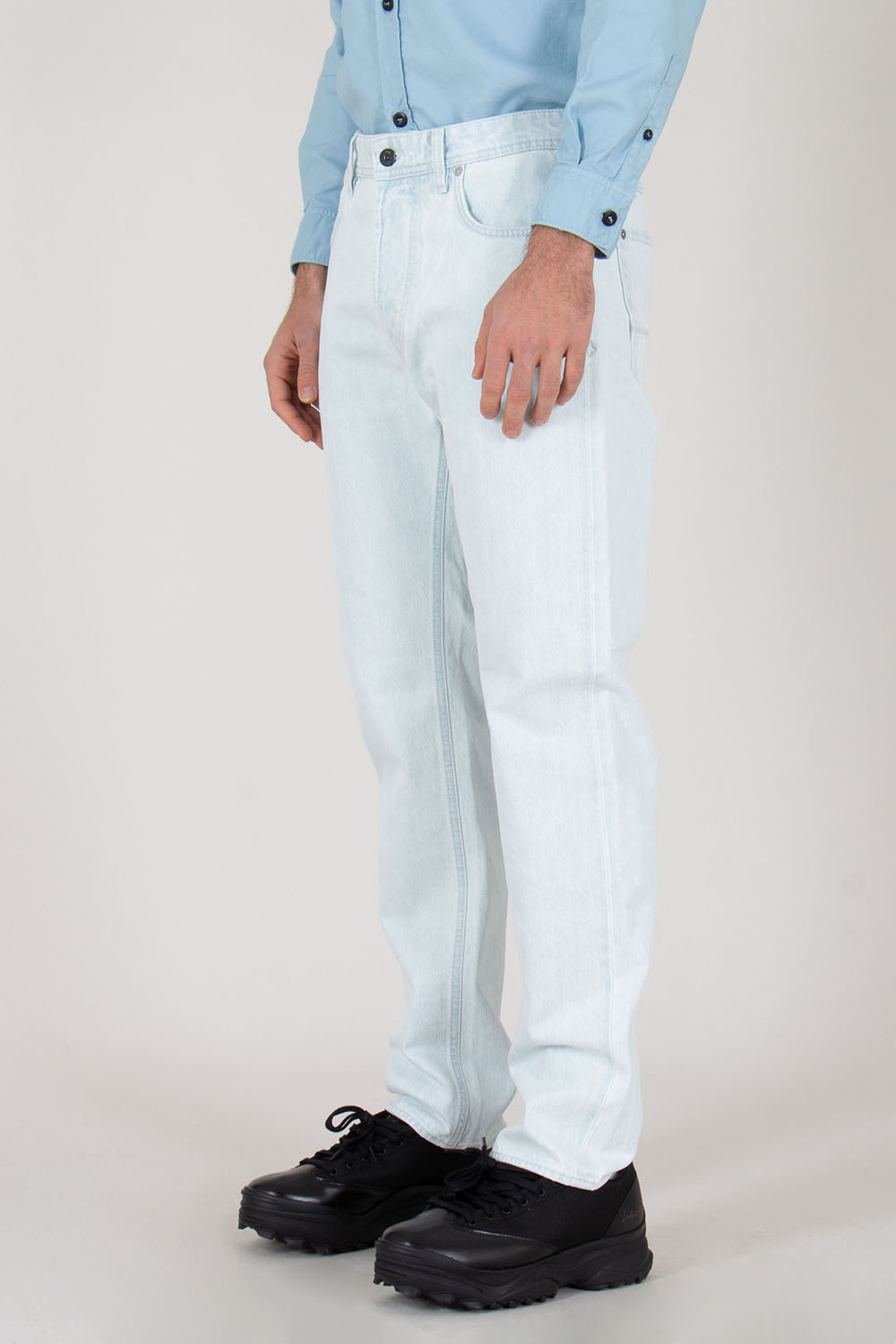 STONE ISLAND Regular Straight Fit Ultra Bleach Organic Cotton Denim Jeans