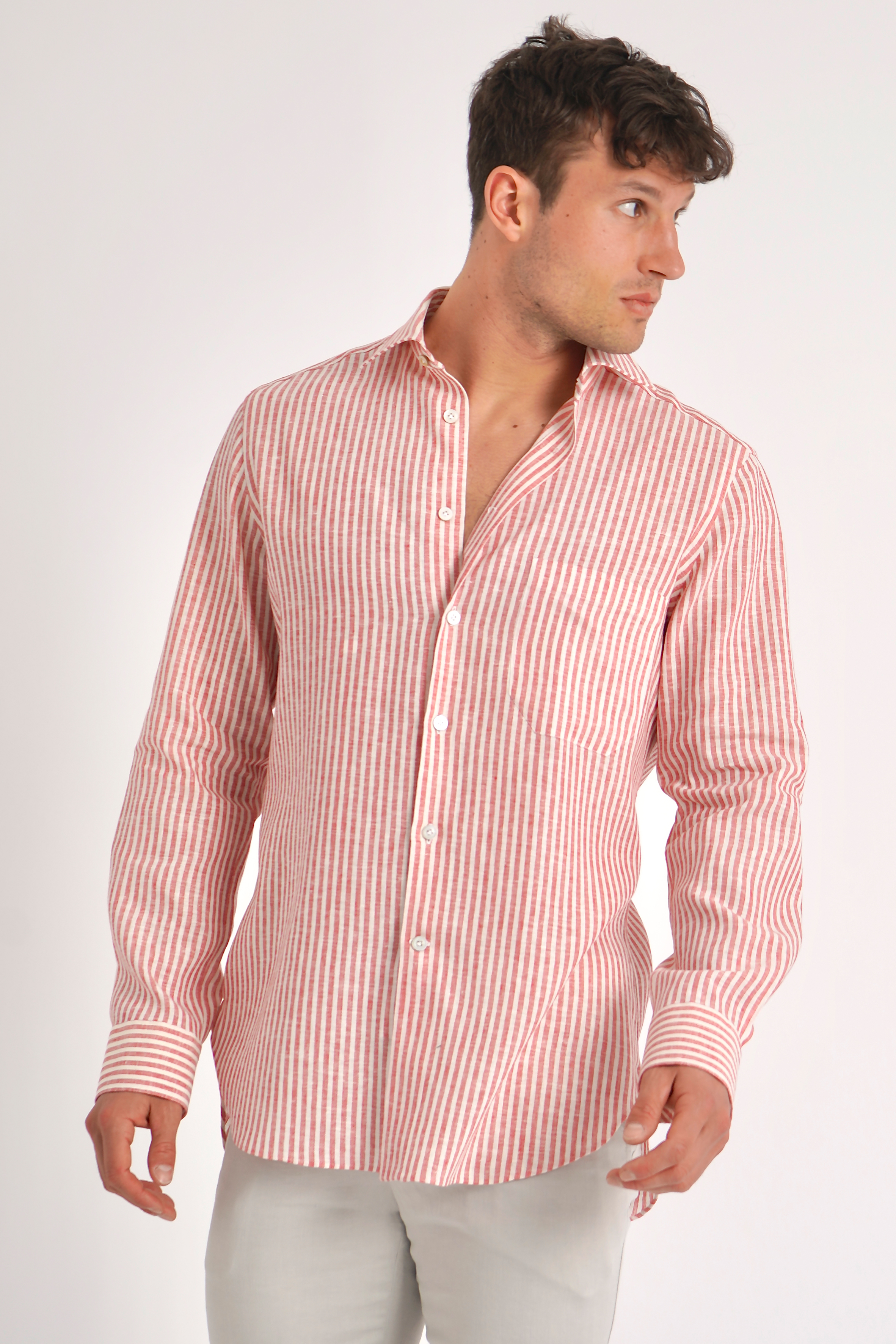KITON Striped Linen Shirt KITON Striped Linen Shirt