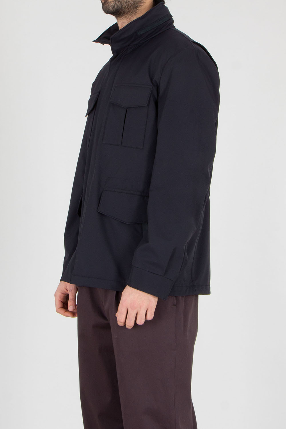 AGNONA Regular Fit Nylon Tech Twill Caban