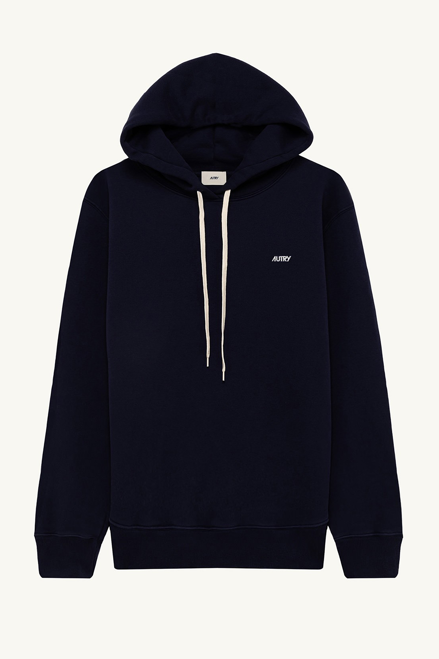 AUTRY Regular Fit Embroidered Cotton Fleece Hoodie AUTRY Regular Fit Embroidered Cotton Fleece Hoodie