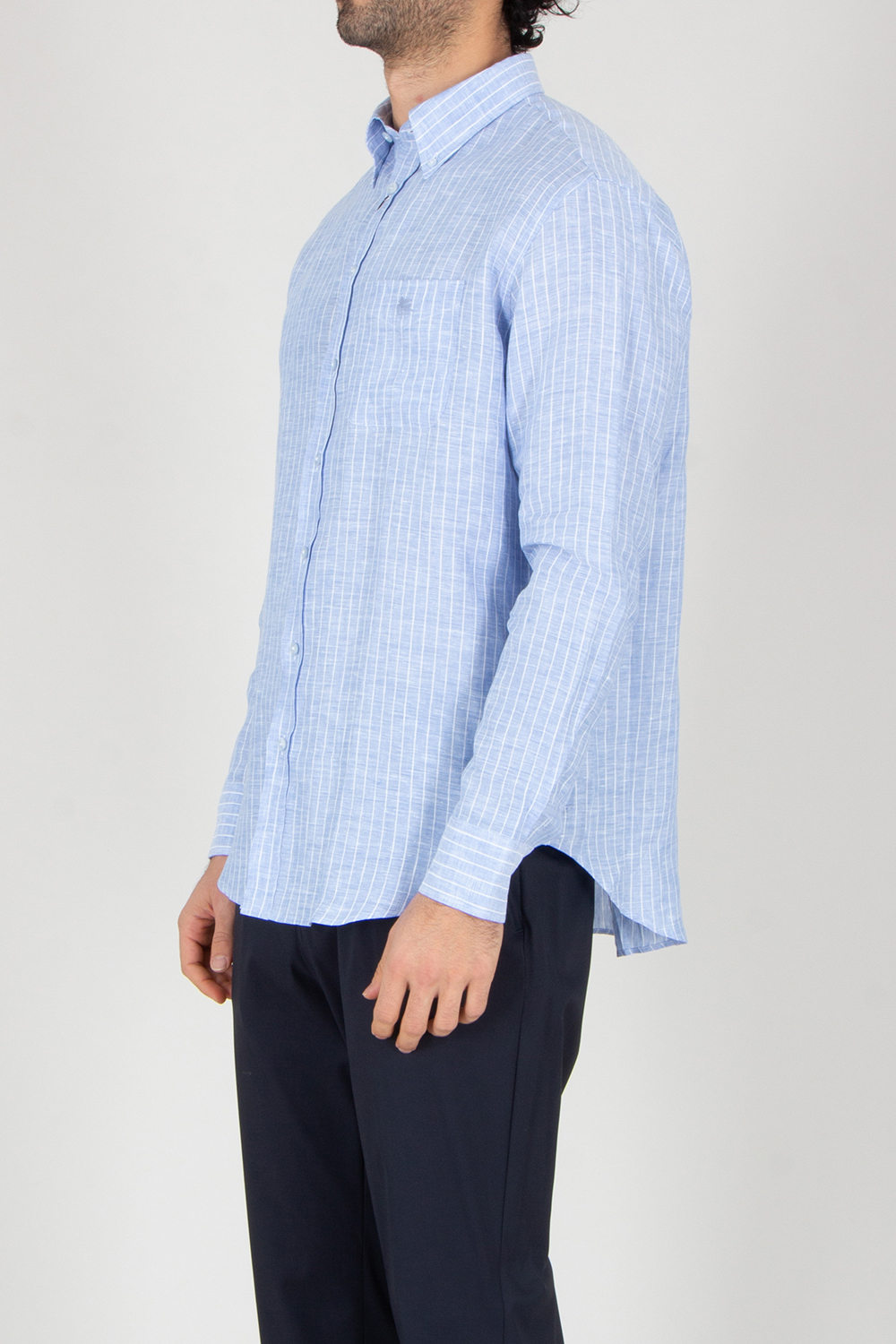 ETRO Regular Fit Striped Linen Button-Down Shirt