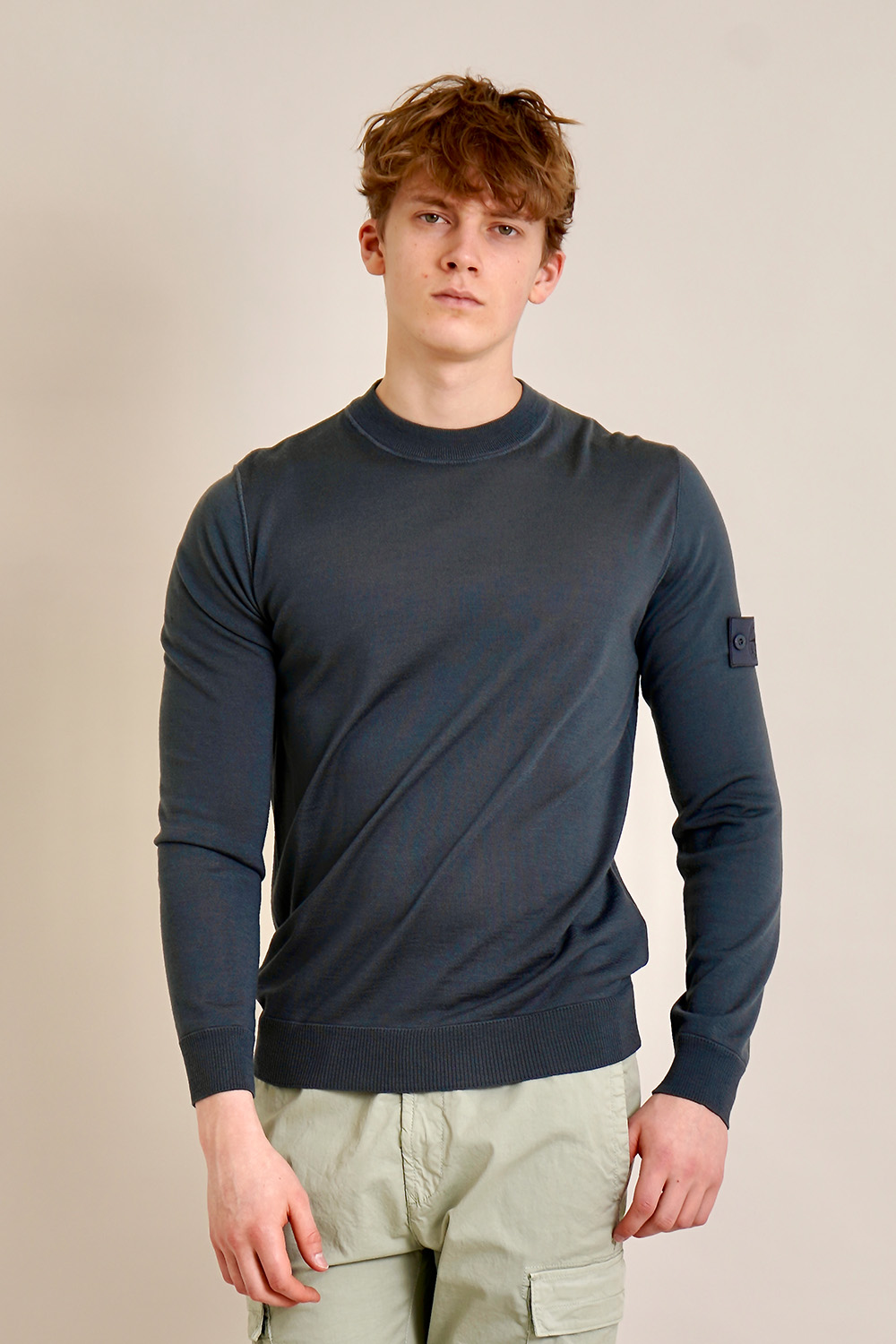 STONE ISLAND Regular Fit Ghost Piece Organic Cotton Stretch Fleece Sweatshirt