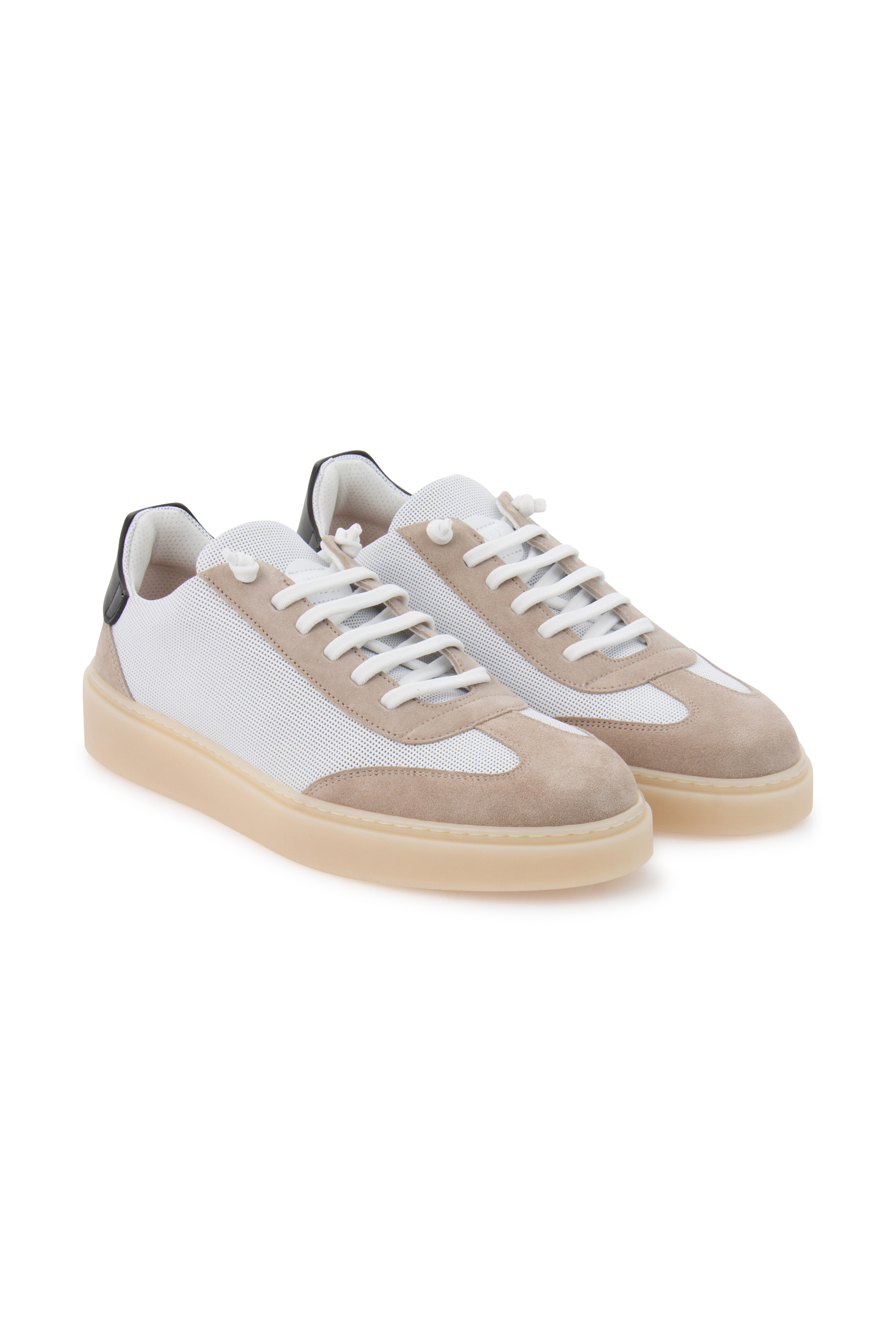 FABIANO RICCI Punched Leather & Suede Sneakers FABIANO RICCI Punched Leather & Suede Sneakers