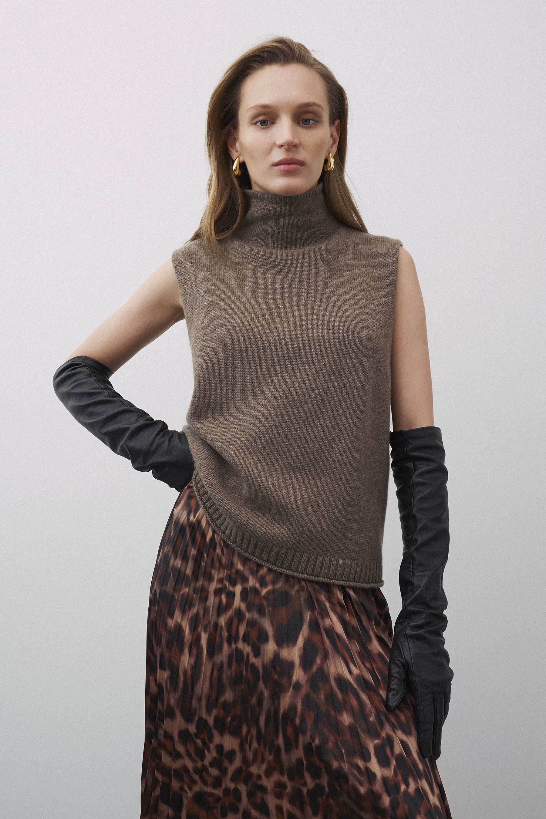 Weste, Kleid, Pullover, Handschuh, Modisch