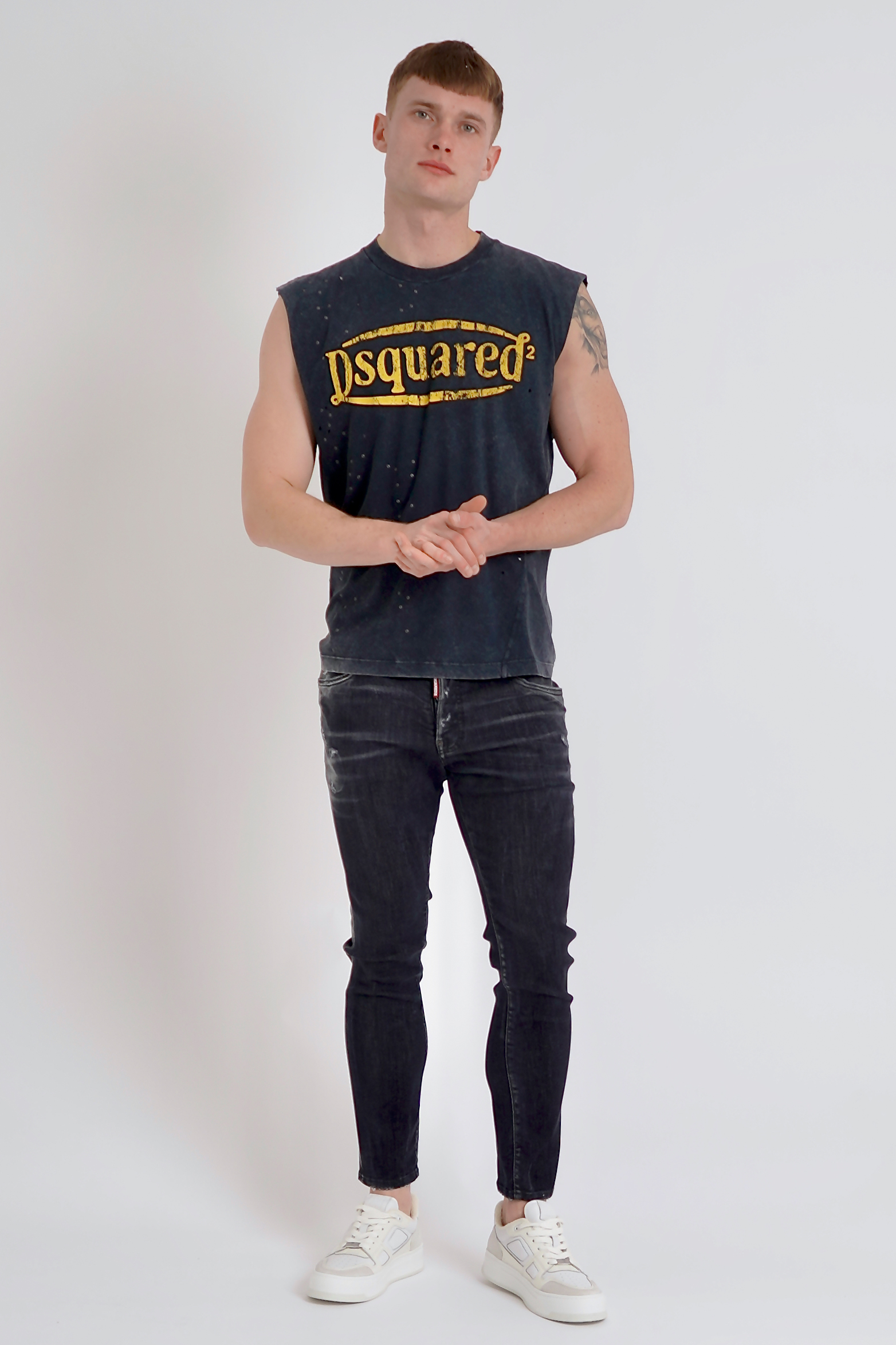DSQUARED2 Printed Iron Fit Cotton T-Shirt DSQUARED2 Printed Iron Fit Cotton T-Shirt