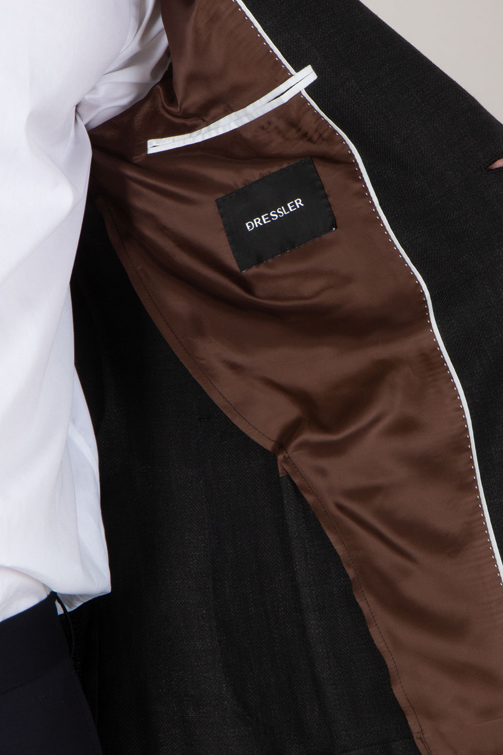 DRESSLER Regular Fit Linen-Wool-Silk Stretch Blend Jacket Sawyer