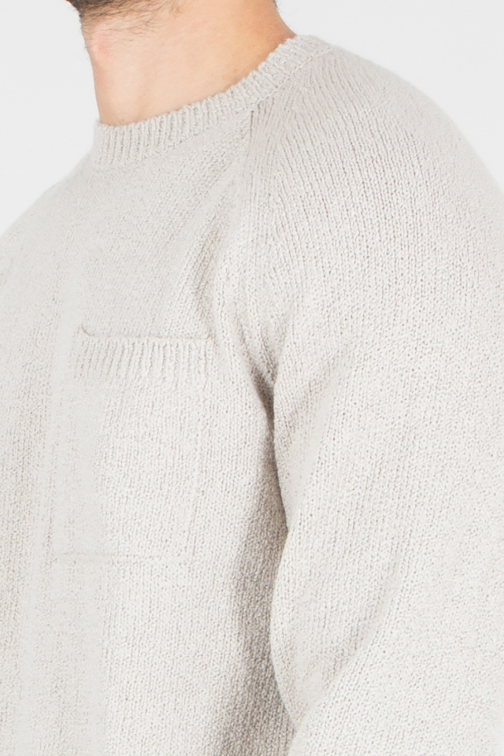 SEASE Regular Fit Cotton Round Neck Pocket Sweater