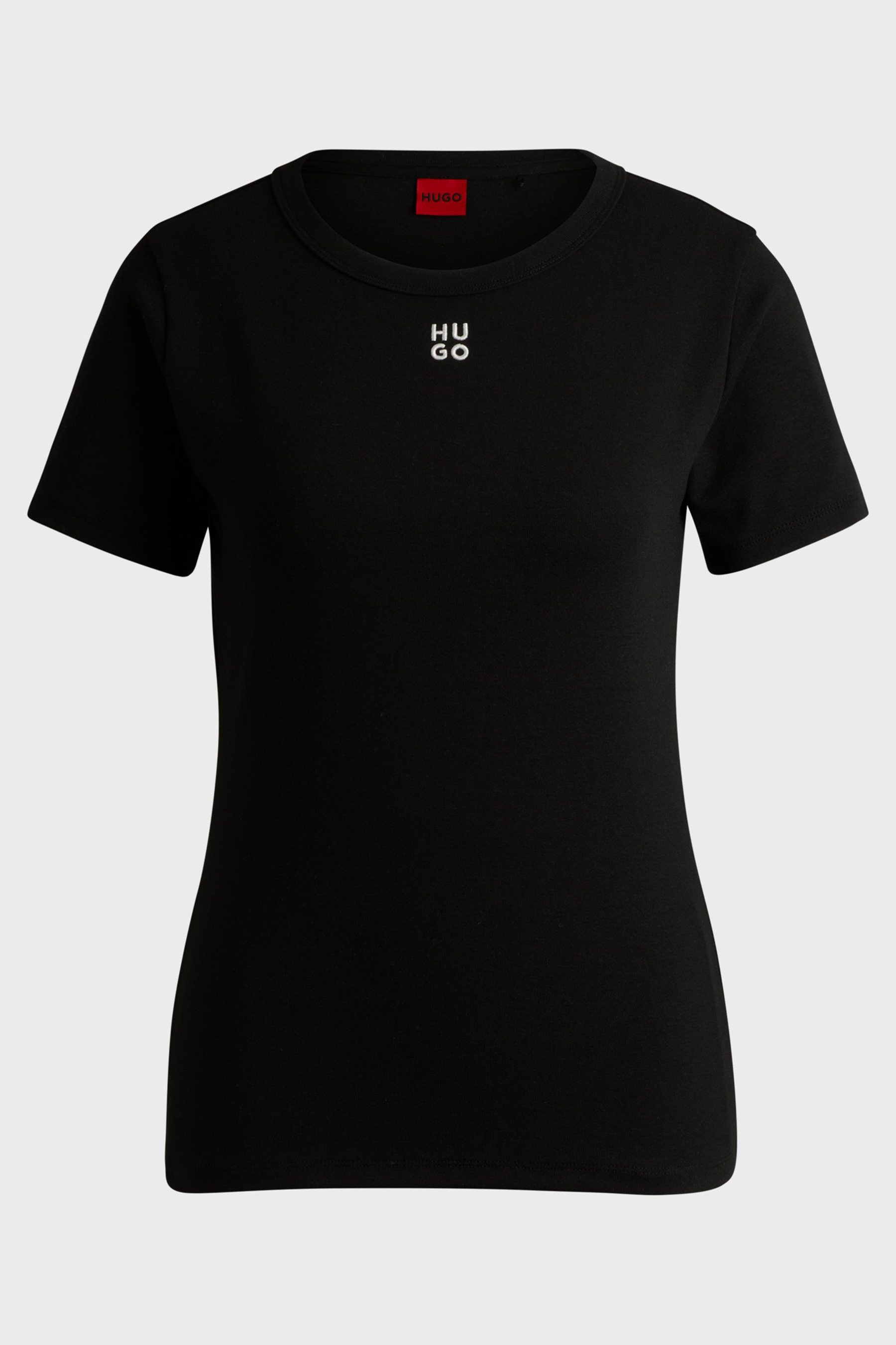 HUGO Embroidered Cotton Blend Stretch T-Shirt Deloris HUGO Embroidered Cotton Blend Stretch T-Shirt Deloris