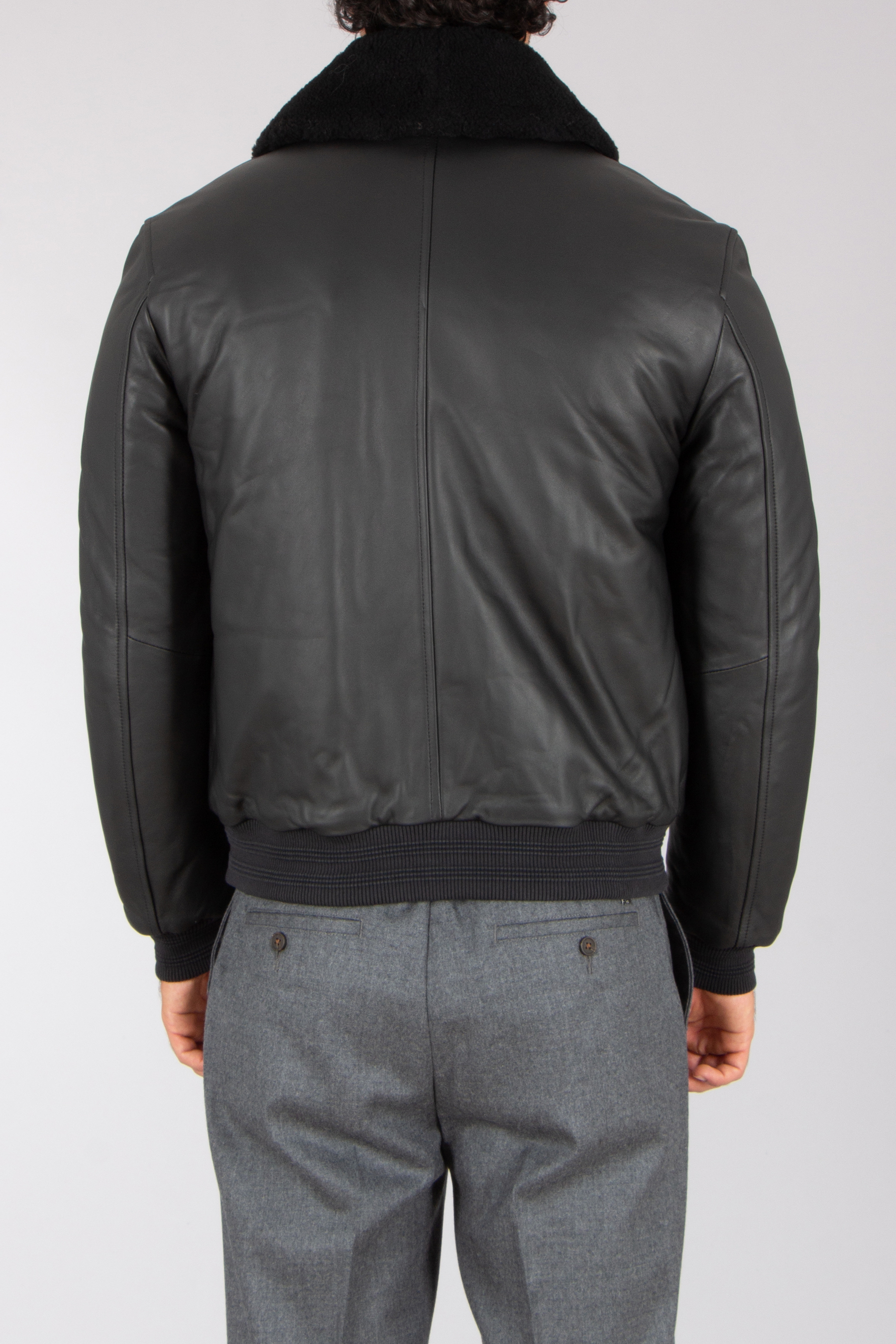 MOOSE KNUCKLES Regular Fit Full Grain Lamb Leather Toba Bomber L Jacket Bekleidung, Mantel, Jacke, Hosen, Jacke aus Leder