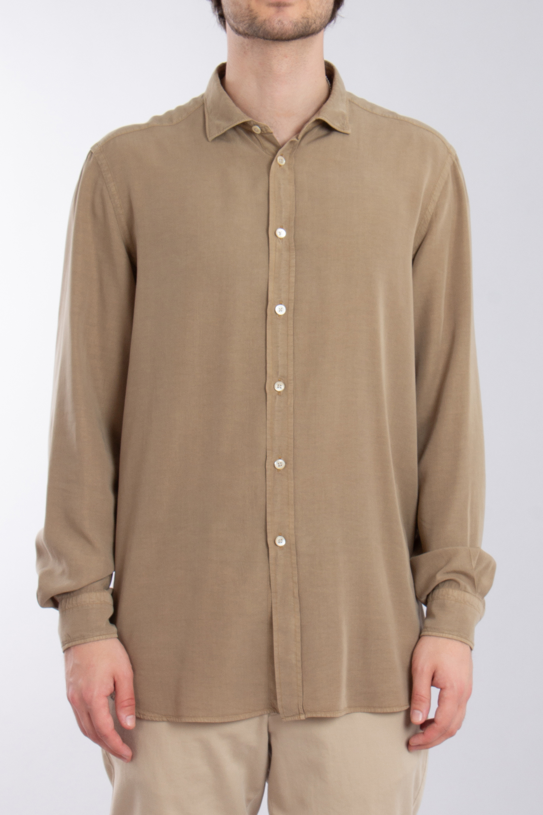 BOGLIOLI Regular Fit Four Elements Tencel Shirt