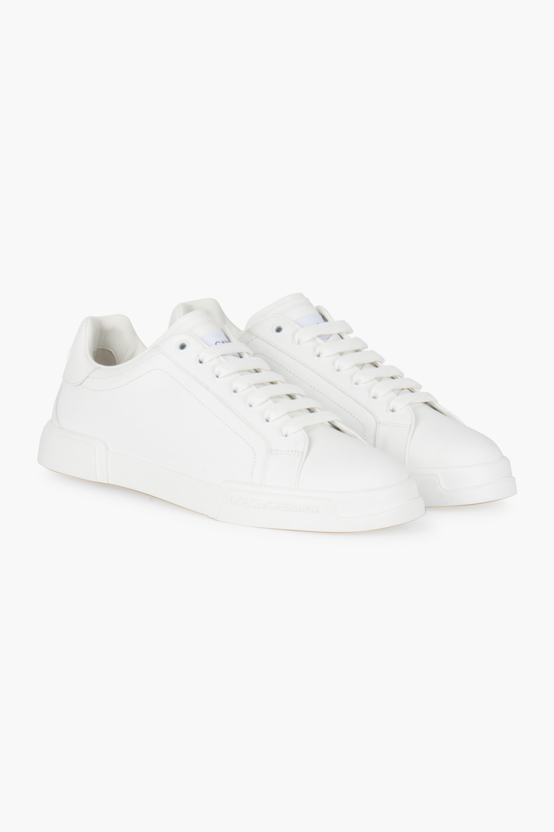 DOLCE & GABBANA Leather Sneakers Portofino Light Bekleidung, Schuhwerk, Schuh, Sneaker