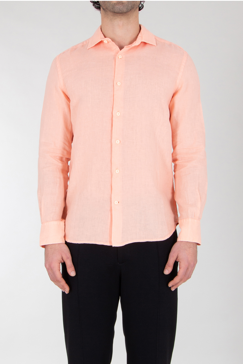 MC 2 SAINT BARTH Regular Fit Linen Shirt Pamplona