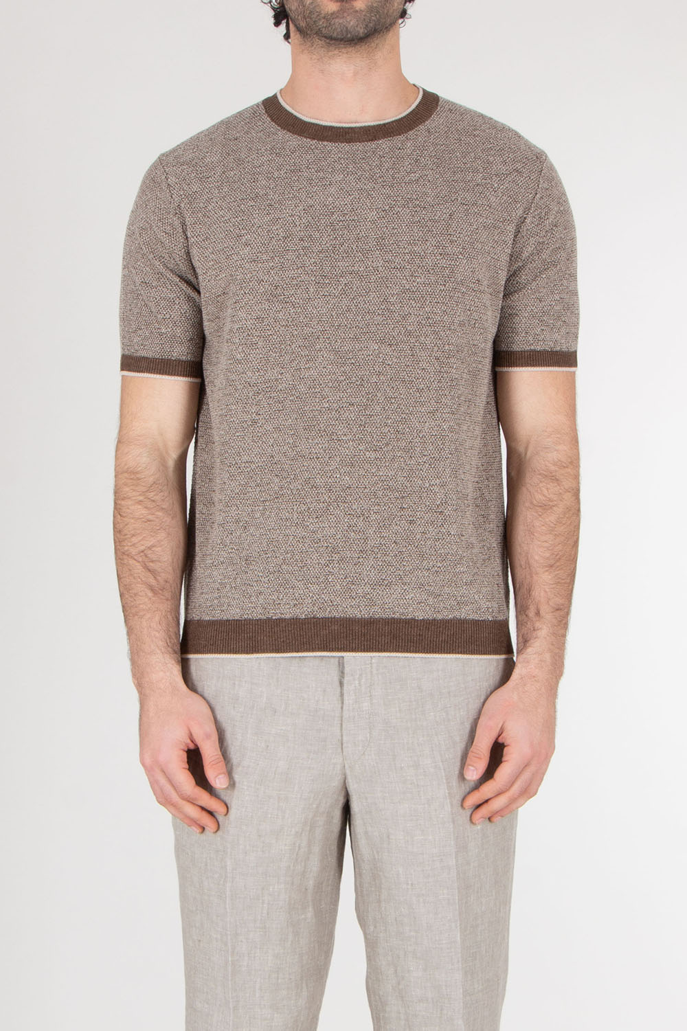CANALI Regular Fit Knit T-Shirt   