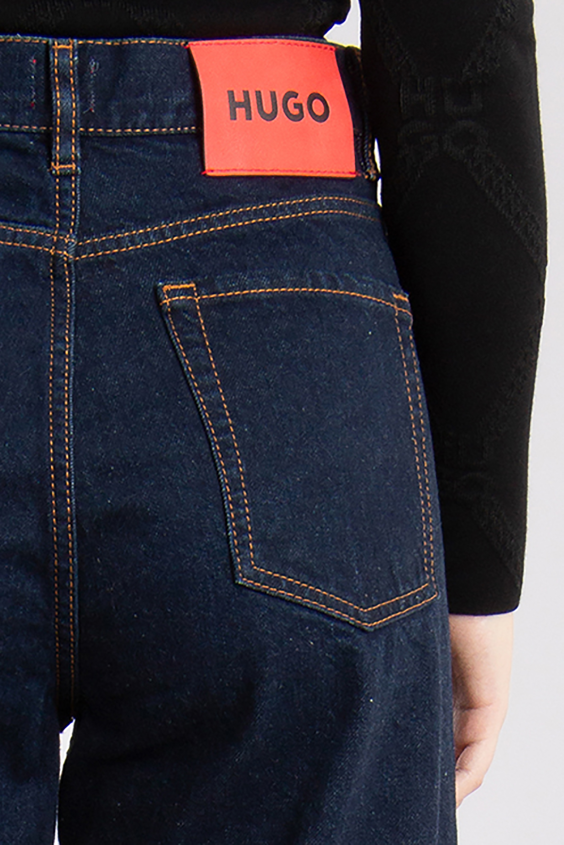 HUGO Straight Cotton Denim Jeans Gealena HUGO Straight Cotton Denim Jeans Gealena