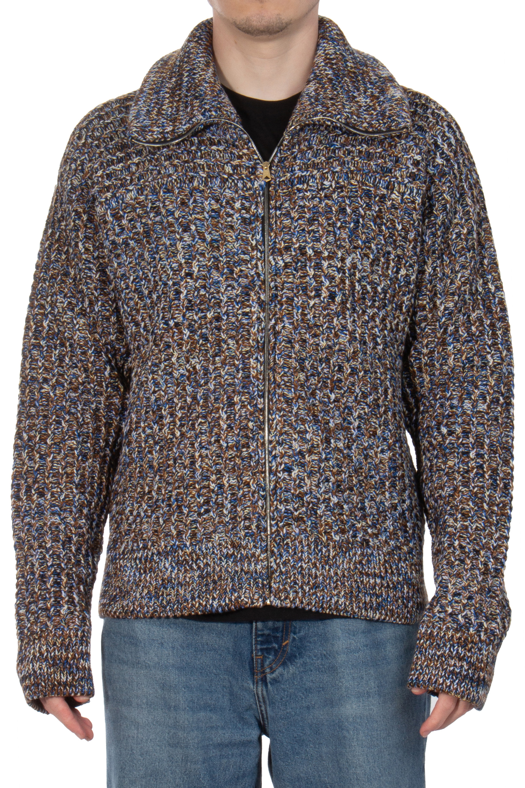 PAUL SMITH Heavy Wool & Organic Cotton Zip Cardigan PAUL SMITH Heavy Wool & Organic Cotton Zip Cardigan