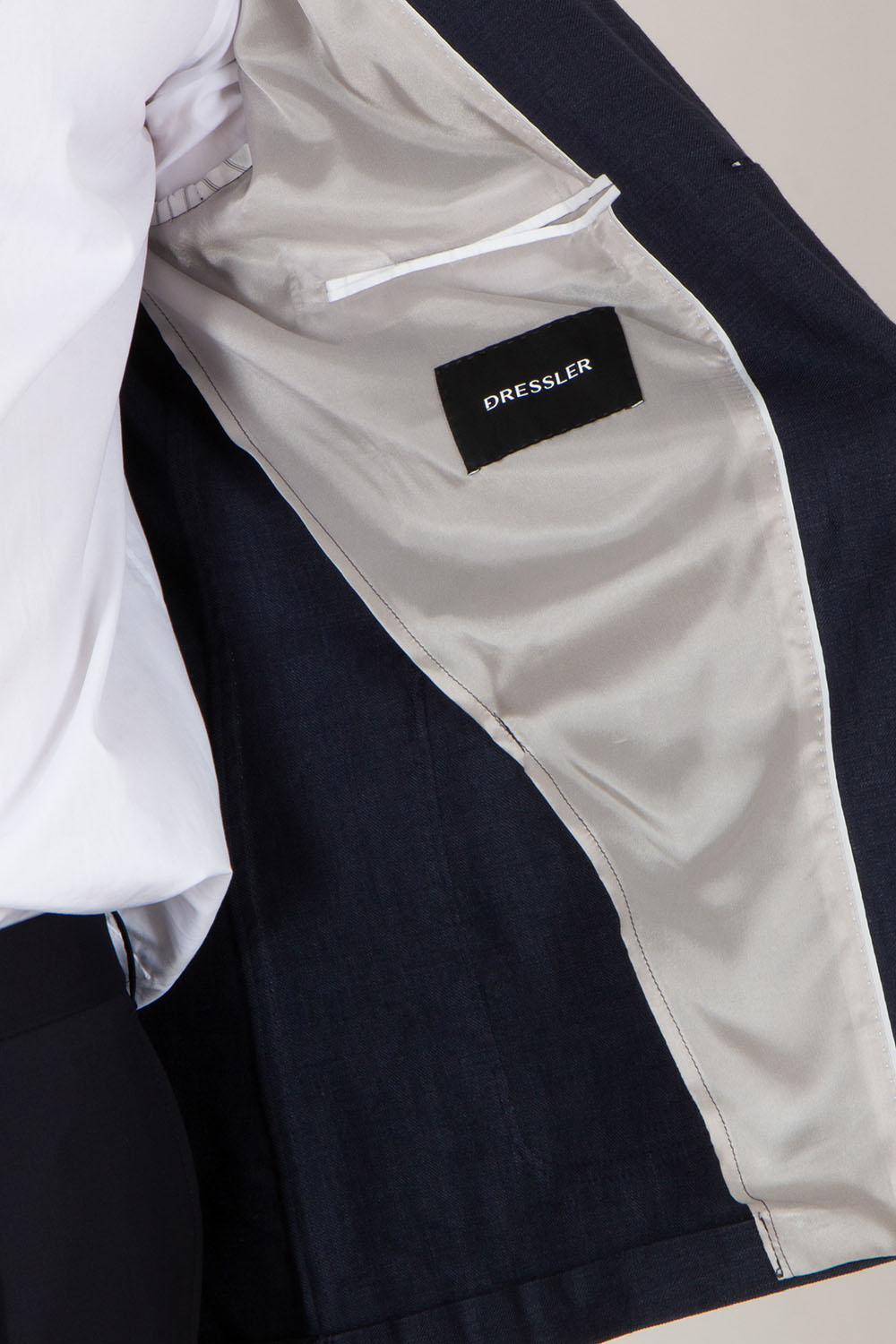 DRESSLER Regular Fit Linen-Lyocell Stretch Blend Overshirt Sedico