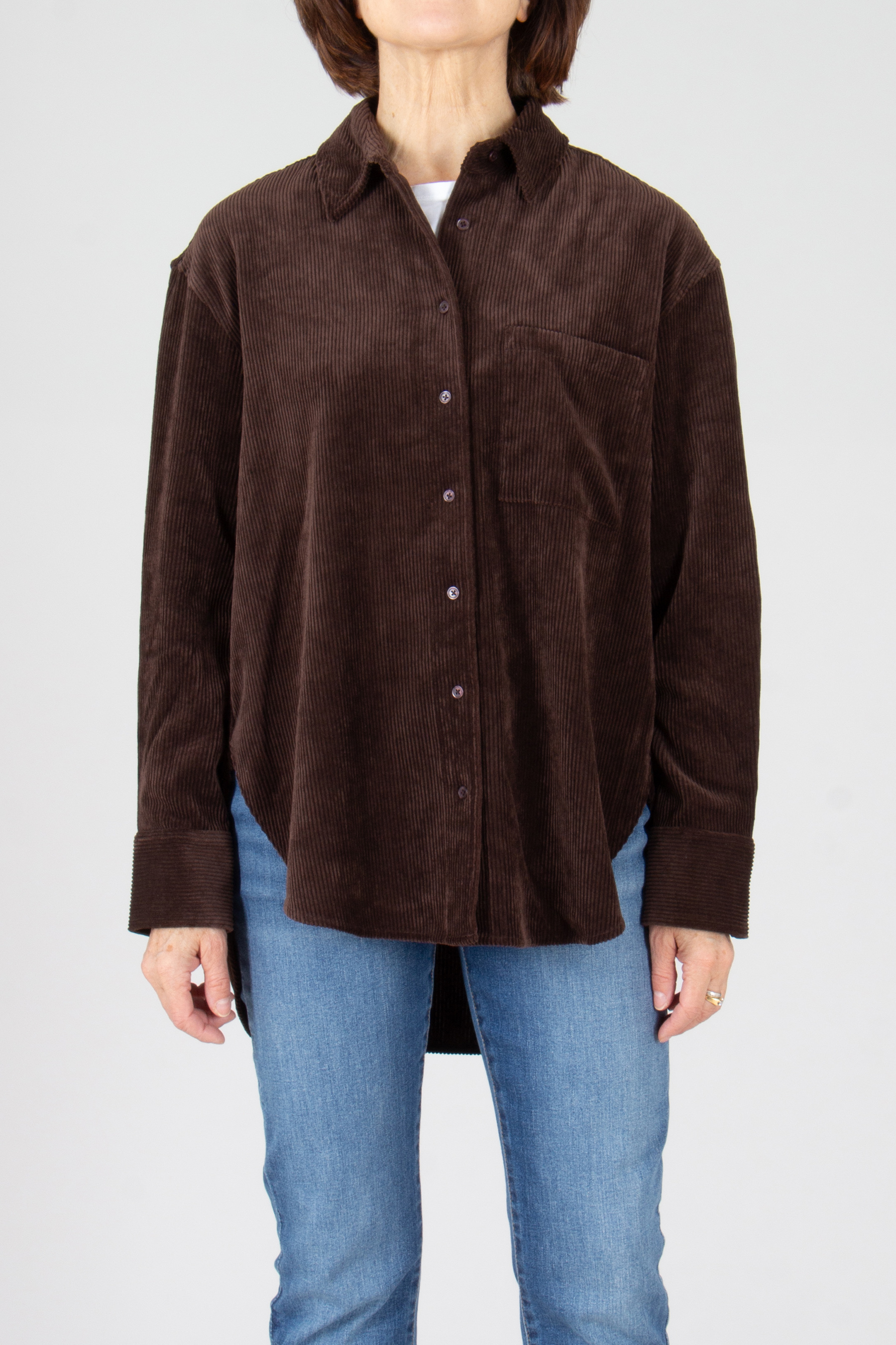 Langarm, Mantel, Hemd, Jeanshose, Hosen