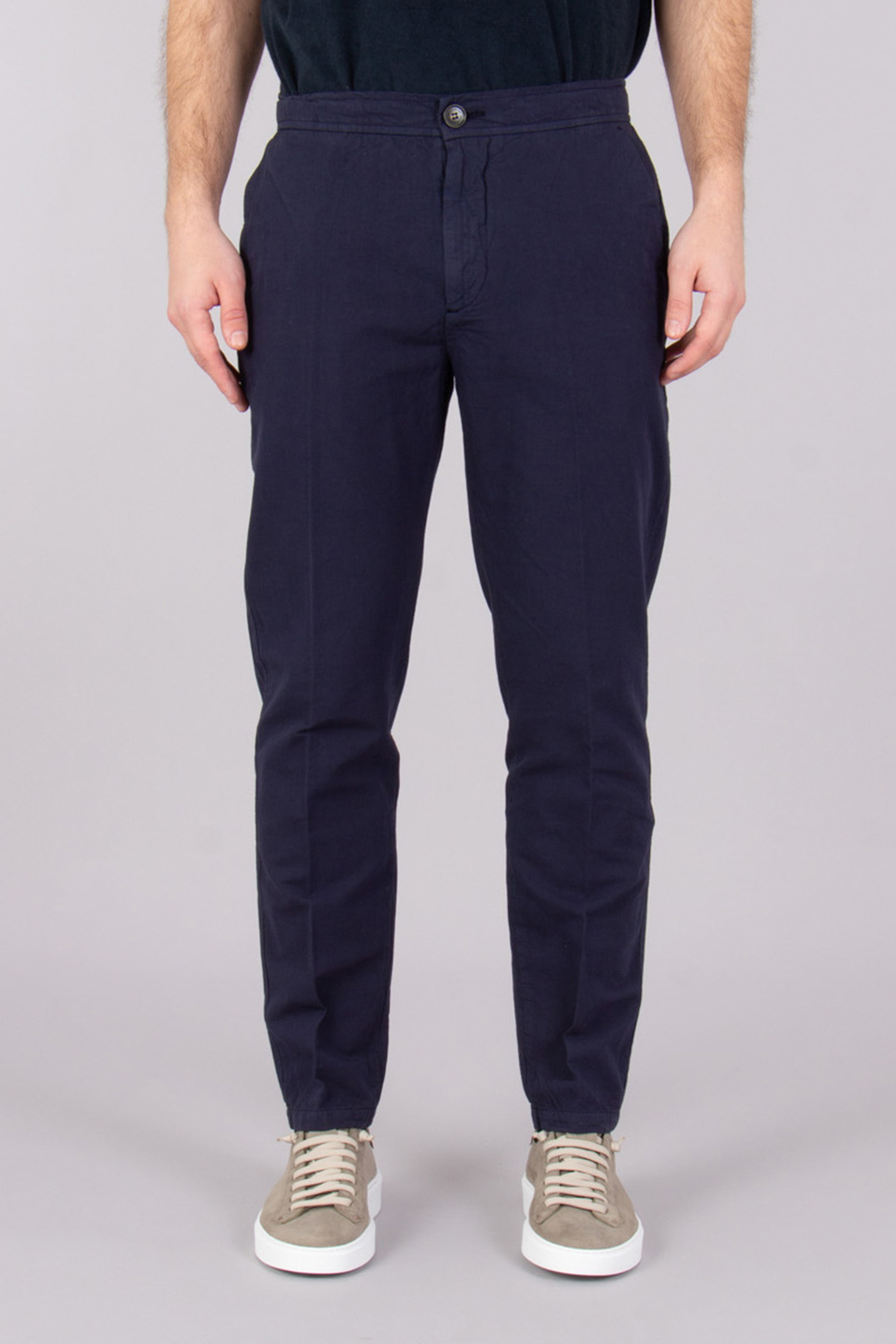 WOOLRICH Tapered Fit Cotton-Linen Blend Pants