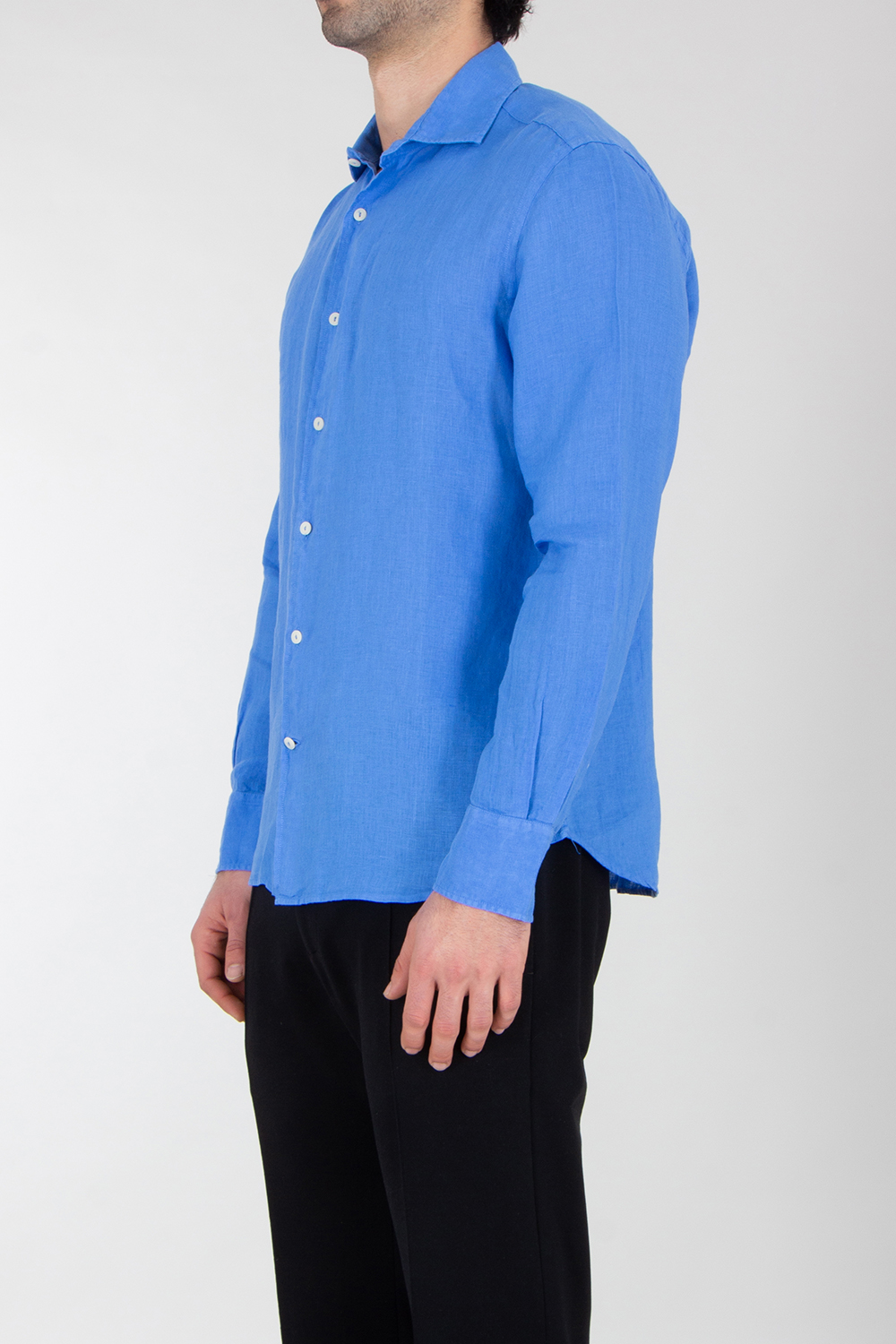 MC 2 SAINT BARTH Regular Fit Linen Shirt Pamplona