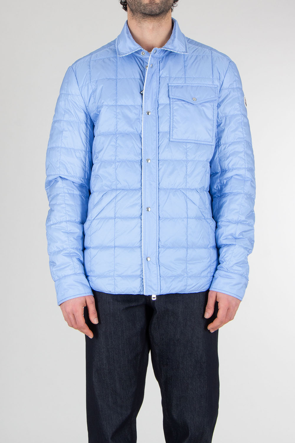 MONCLER Crescent Boxy Fit Reversible Down Shirt Jacket