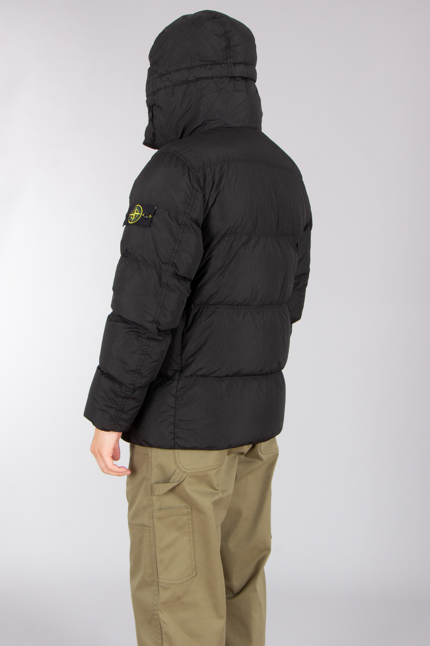 STONE ISLAND Regular Fit Garment Dyed Crinkle Reps Recycled Nylon Down Jacket Mantel, Jacke, Erwachsener, Mann, Person