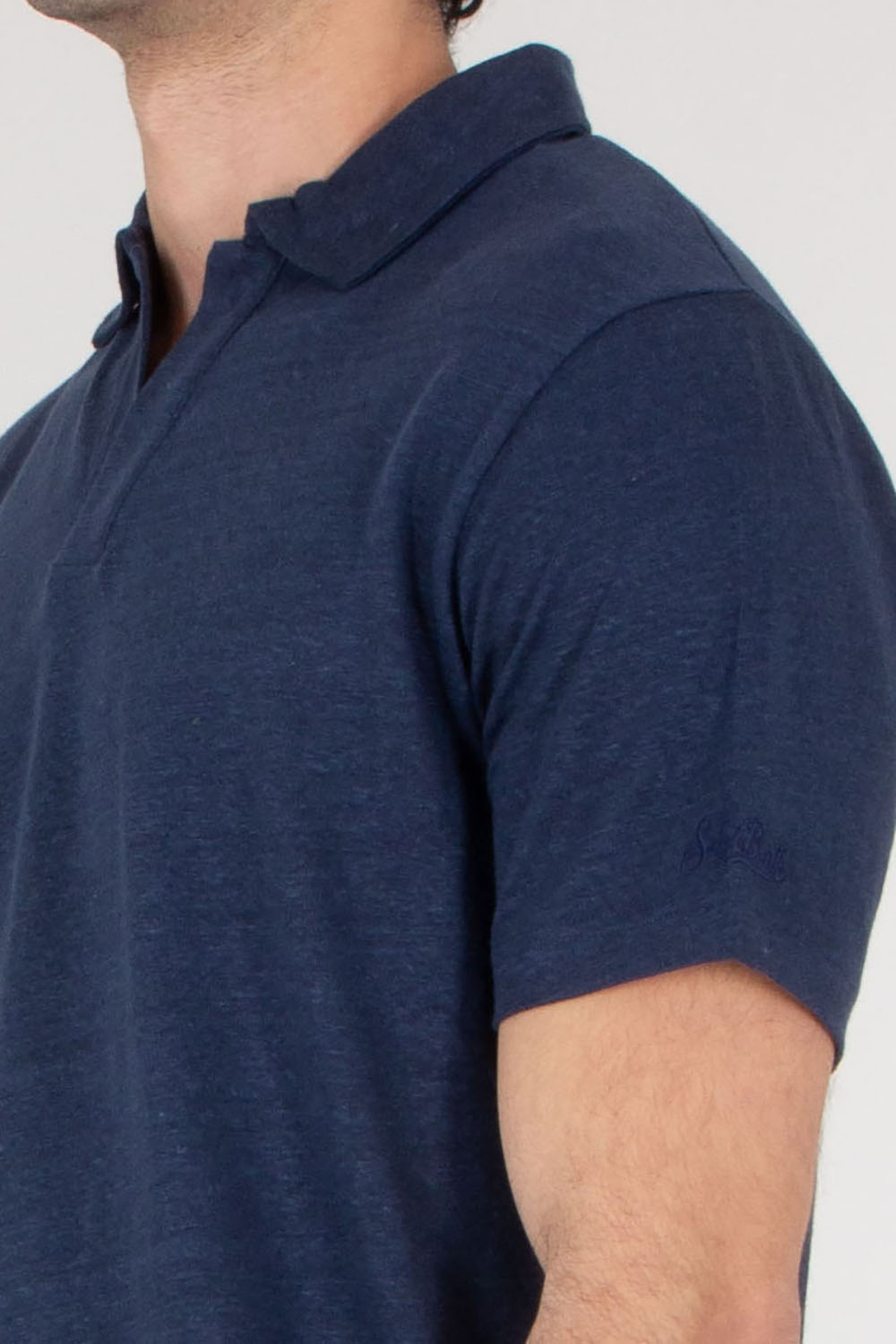 MC 2 SAINT BARTH Linen Jersey Polo Shirt Fraser