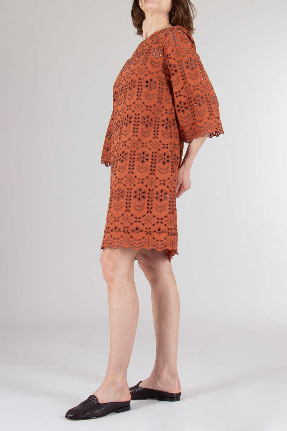 PAUL SMITH Light Tunic Dress With All-Over Cutwork
