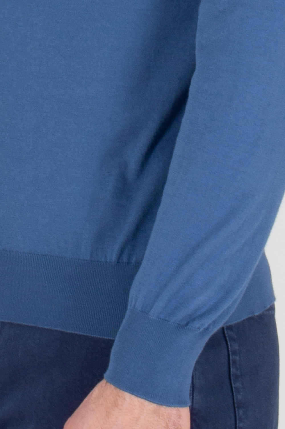 KITON Regular Fit Long Sleeve Knitted Cotton Polo Shirt