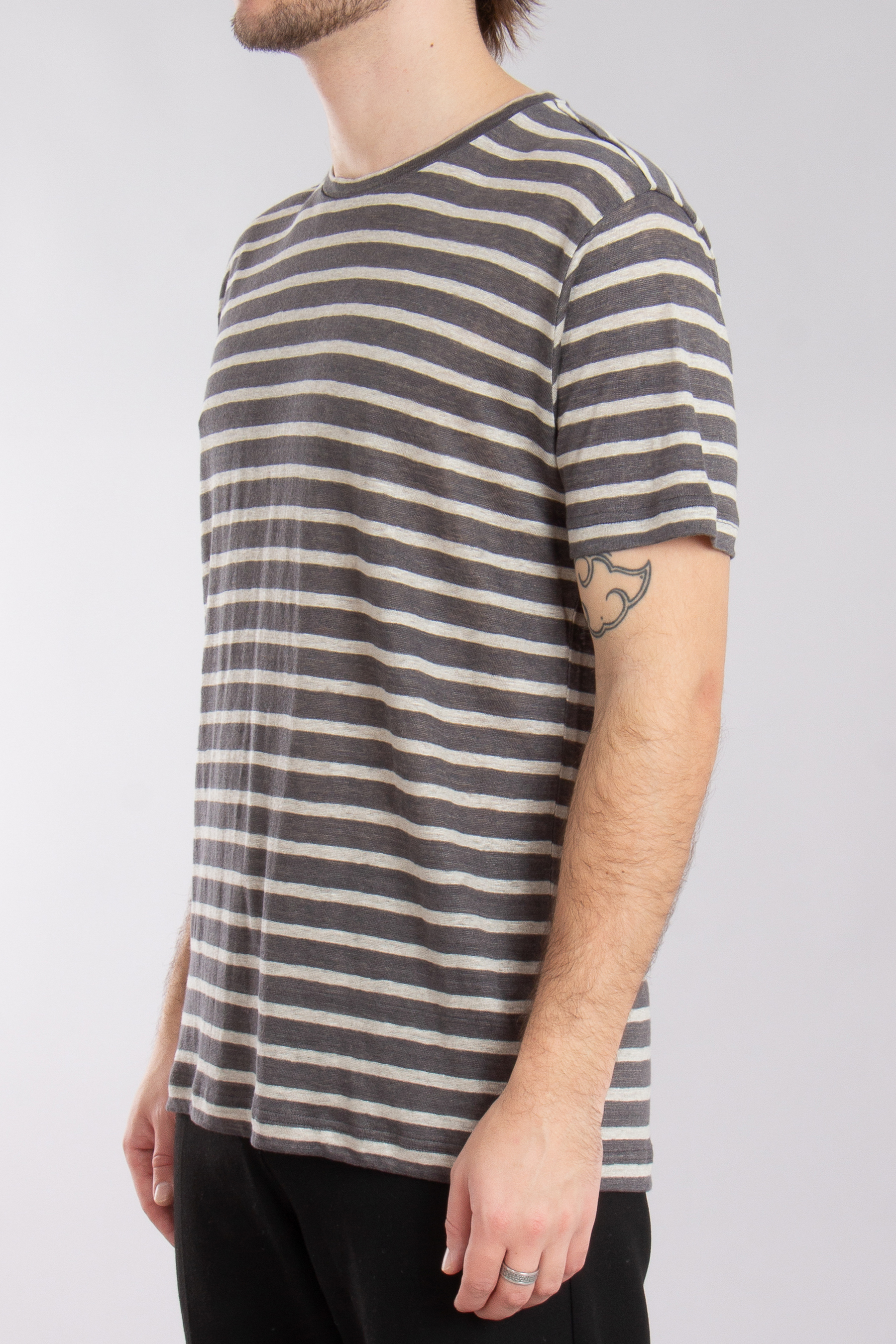 STEFAN BRANDT Striped Linen Jersey T-Shirt Enno STEFAN BRANDT Striped Linen Jersey T-Shirt Enno