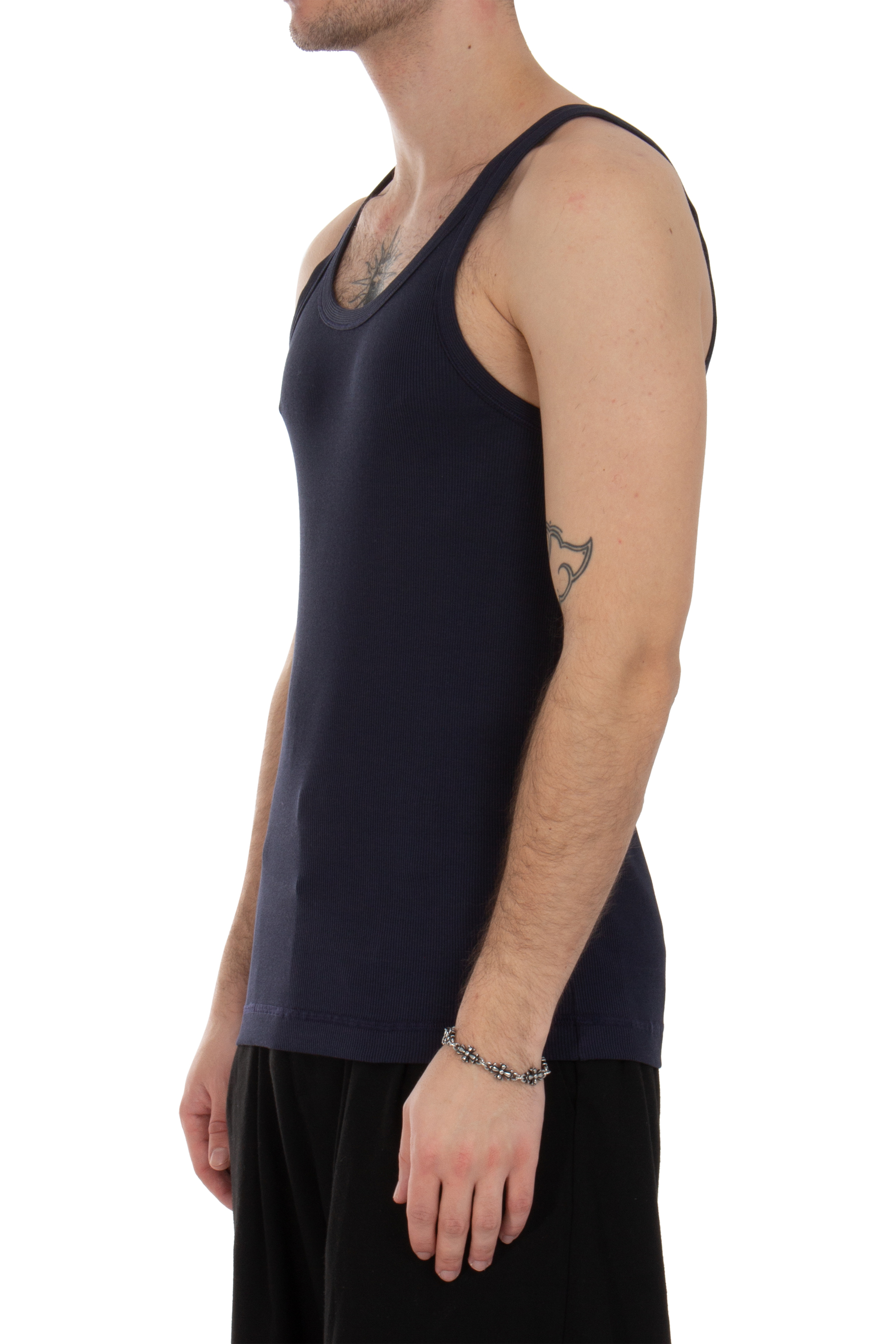 DOLCE & GABBANA Ribbed Cotton Tank Top DOLCE & GABBANA Ribbed Cotton Tank Top