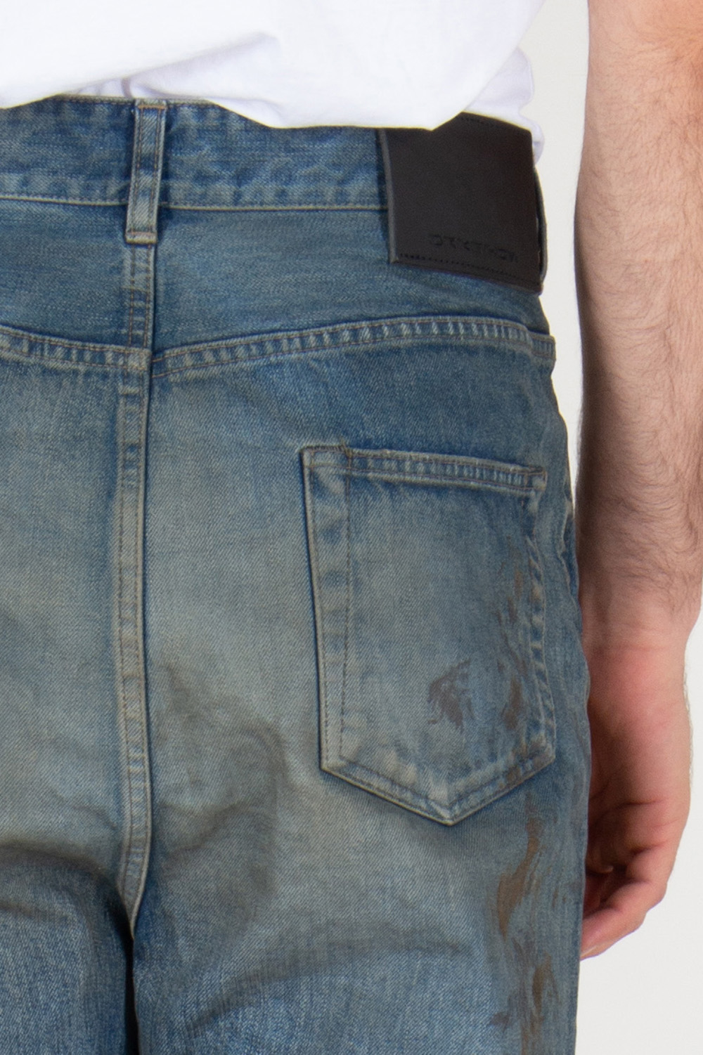 RICK OWENS DRKSHDW Relaxed Fit Distressed Denim Collapse Jeans