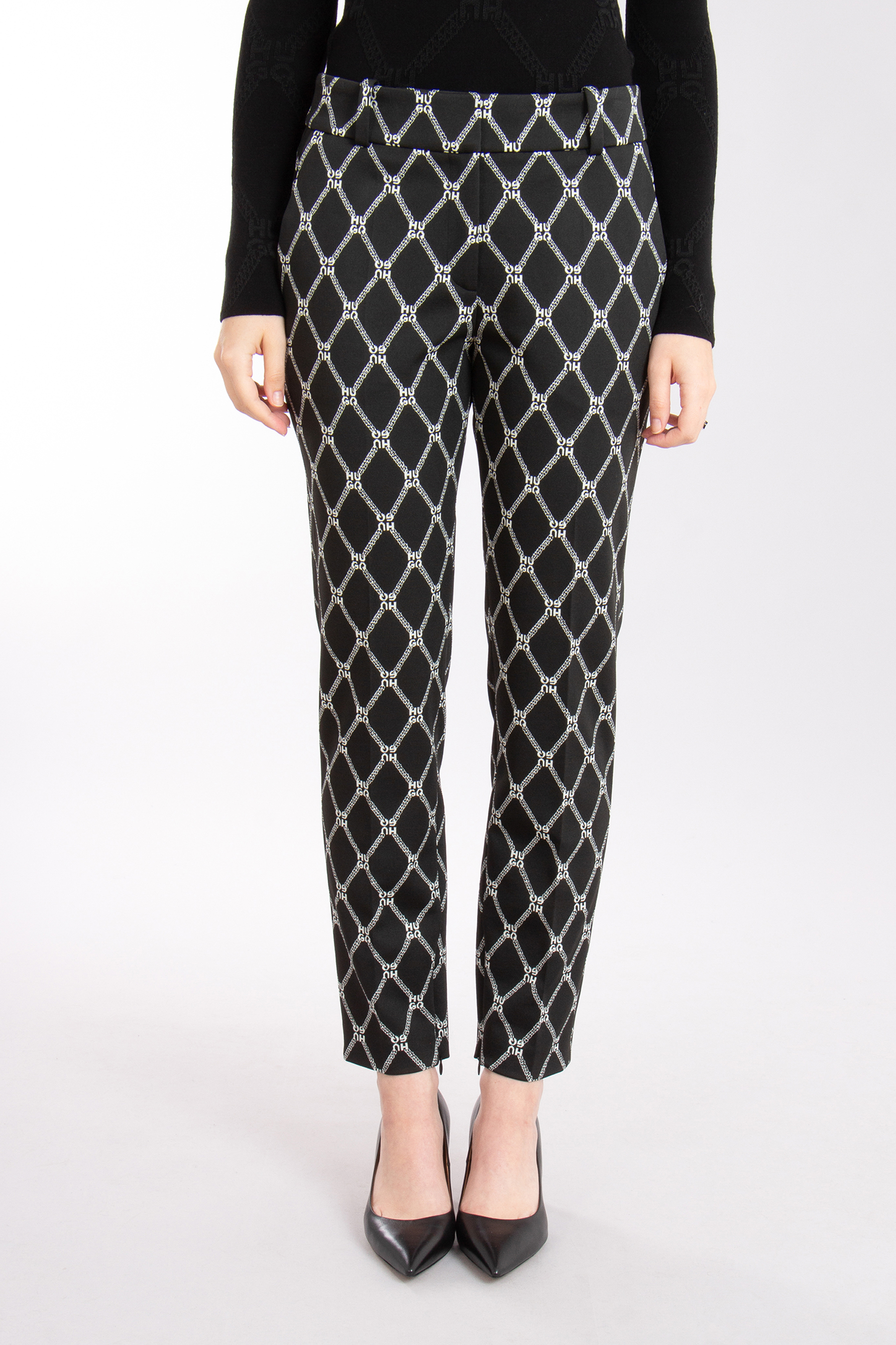 HUGO Patterned Woven Stretch Pants Hedima HUGO Patterned Woven Stretch Pants Hedima