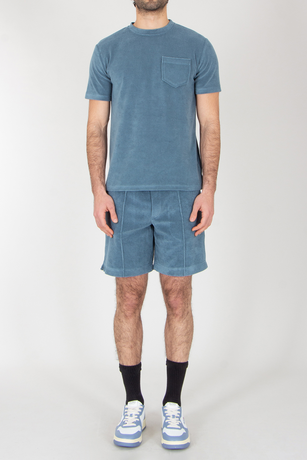 AURÉLIEN Slim Fit Cotton Blend Terry T-Shirt