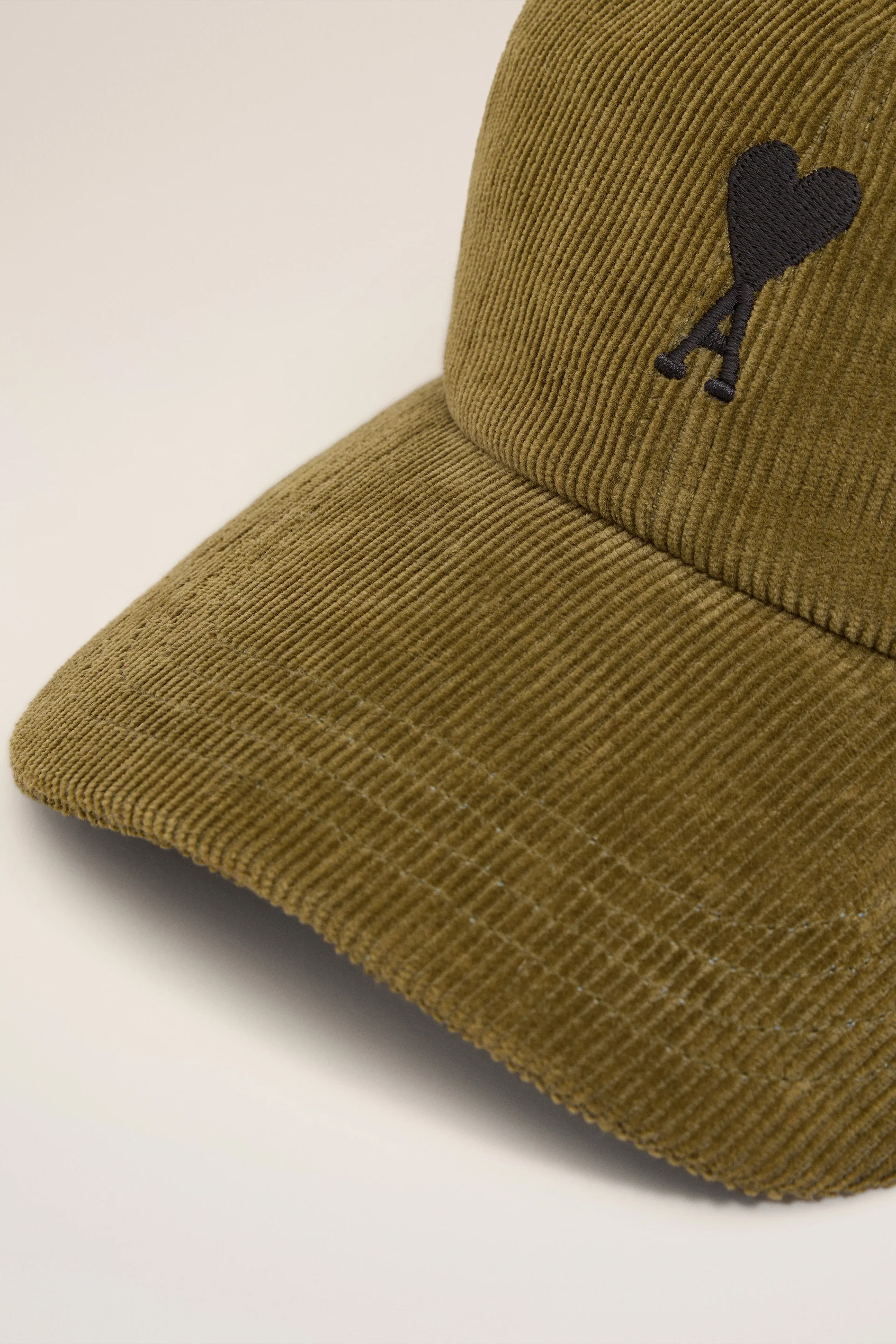 AMI PARIS Ami De Coeur Cotton Corduroy Cap AMI PARIS Ami De Coeur Cotton Corduroy Cap