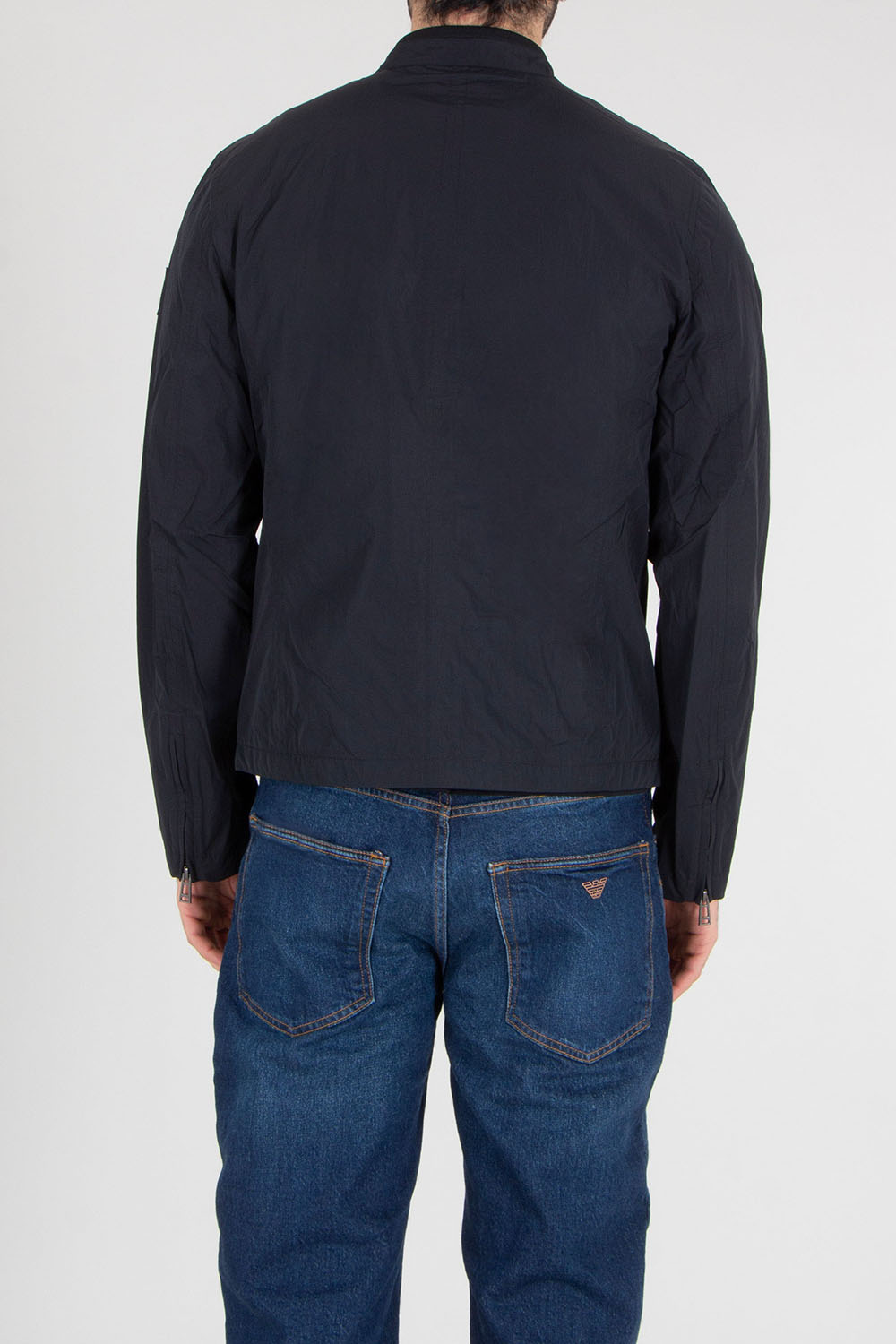 BELSTAFF Regular Fit Recycled Alpha Nylon Gabardine Jacket Grid