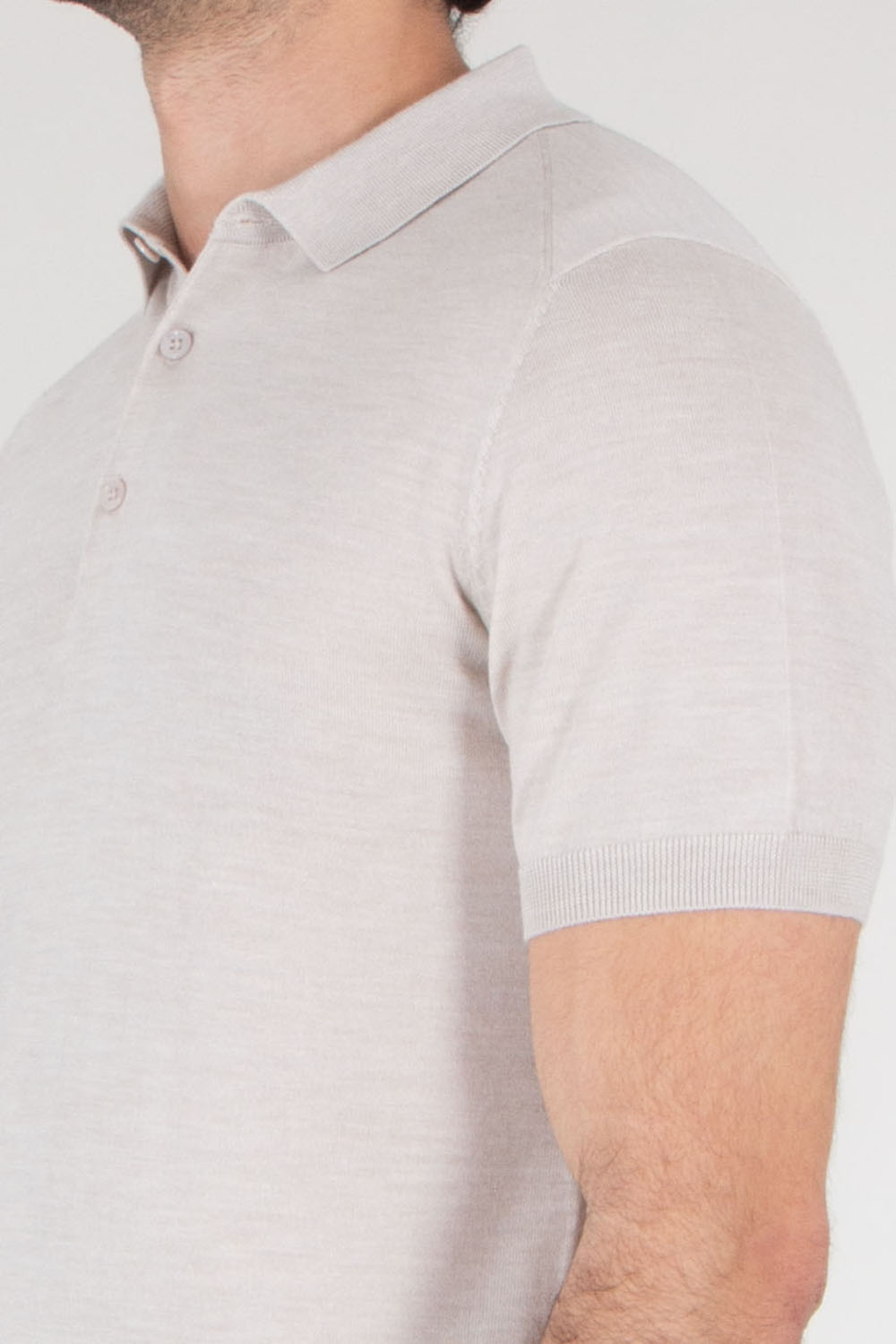MIENTUS BERLIN Extra Fine Wool-Silk-Cashmere Blend Knit Polo