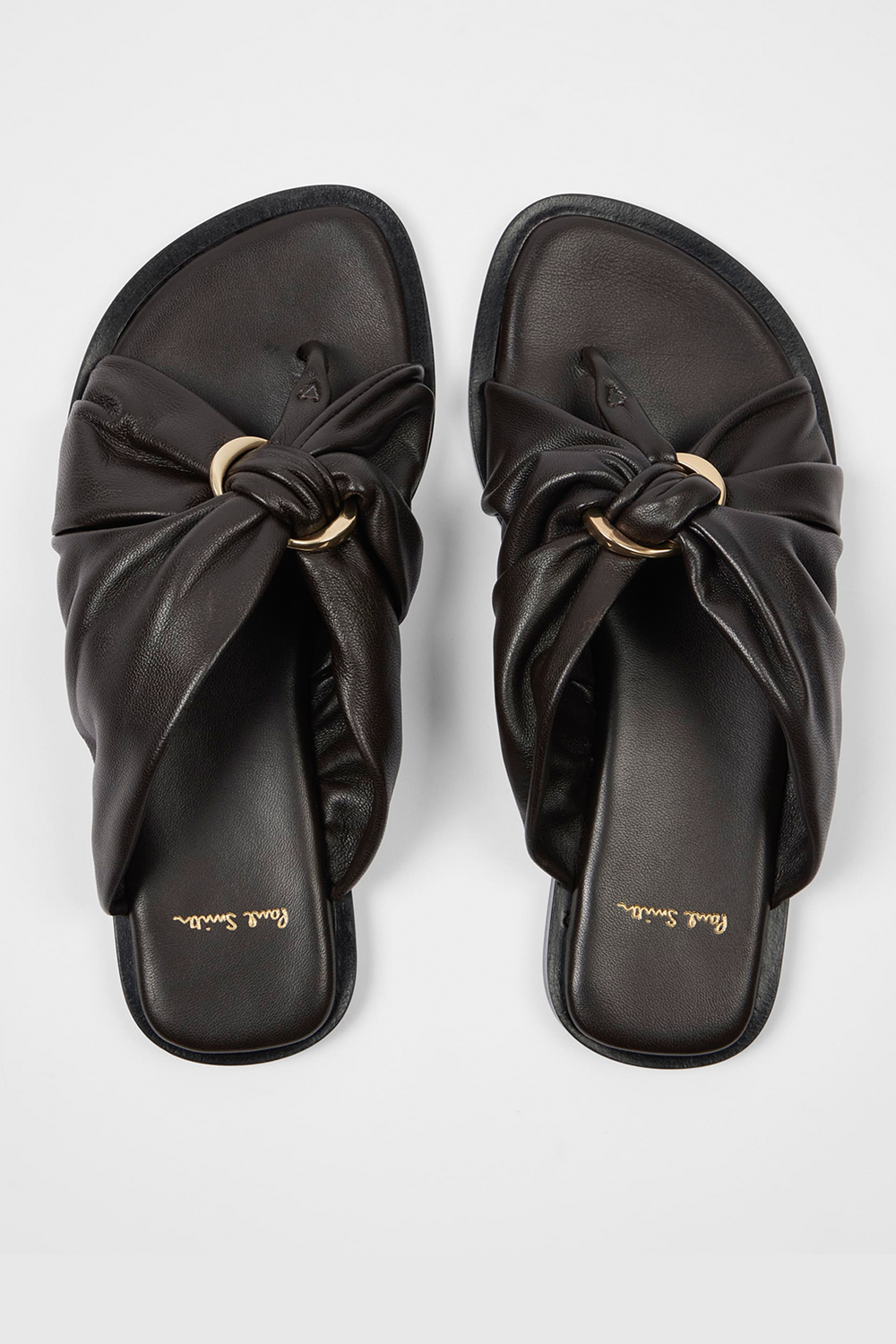 PAUL SMITH Dark Brown Leather Sandals Lorrha