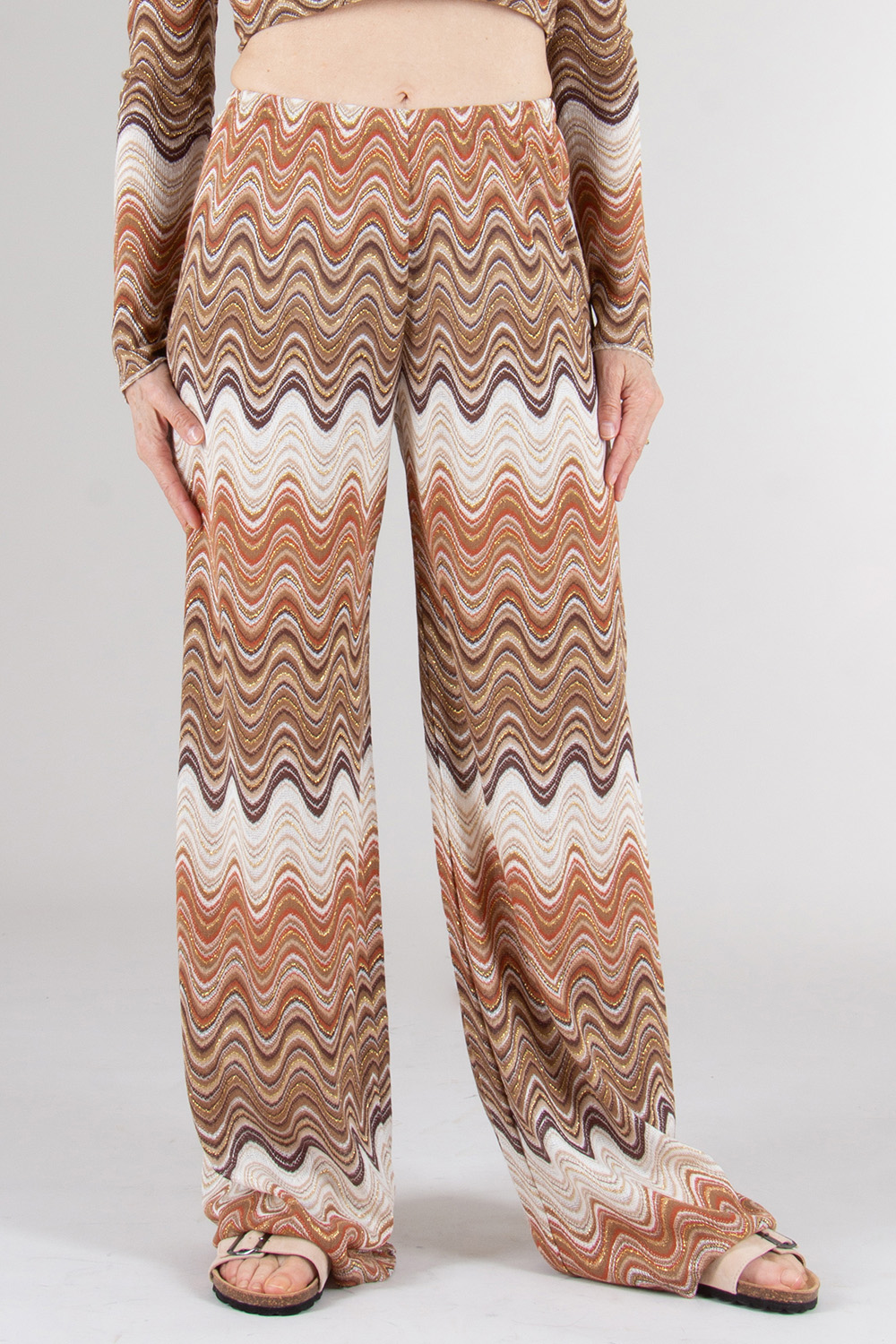 MC2 SAINT BARTH Wide Leg Woven Wave Pants
