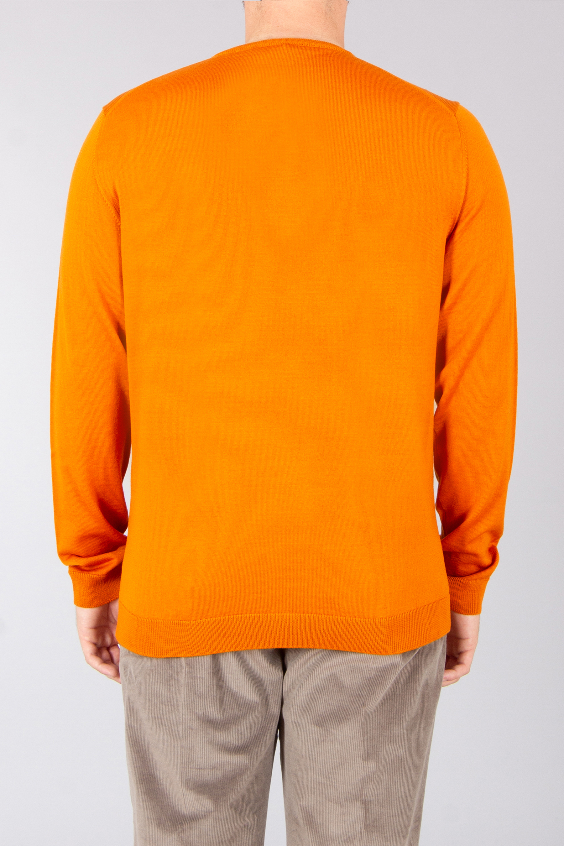 ROBERTO COLLINA Regular Fit Extra-Fine Wool Crew Neck Sweater Langarm, Ärmel, Strickwaren, Pullover, Sweatshirt