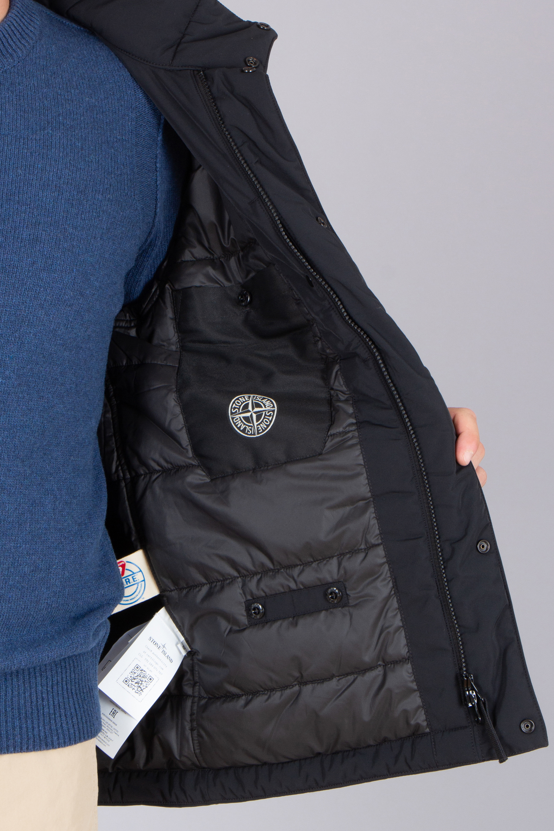 STONE ISLAND Regular Fit Padded Micro Twill Field Jacket Bekleidung, Mantel, Weste, Jacke, Rettungsweste