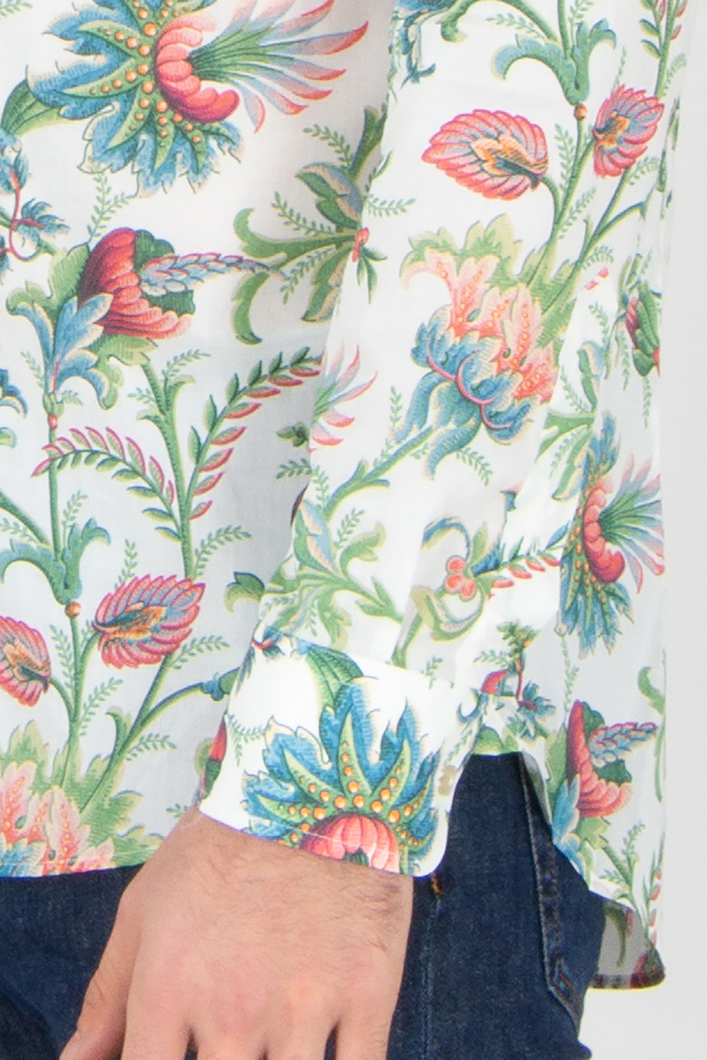 Bluse, Muster, Langer Ärmel, Pflanze, Stickerei