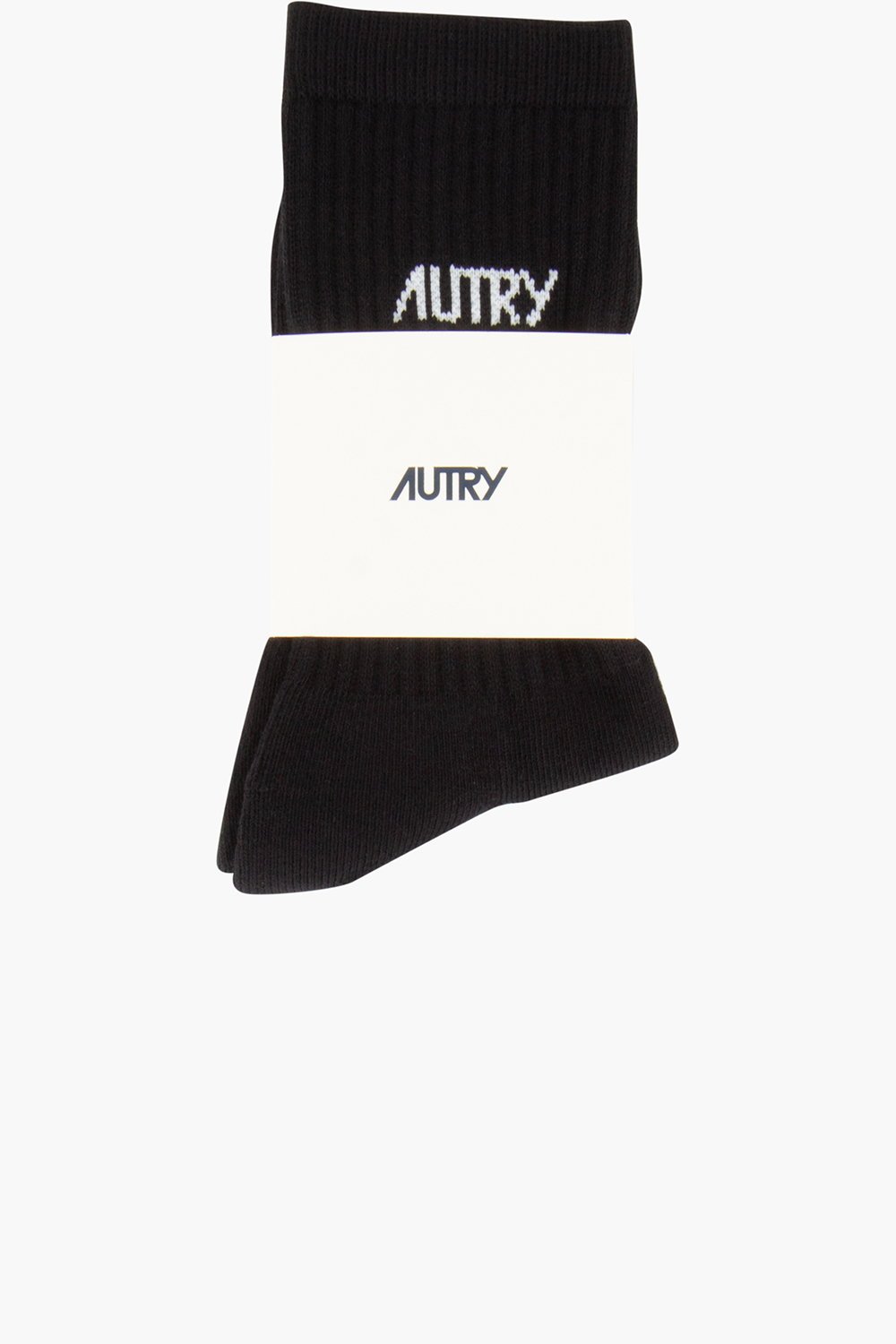 AUTRY Jacquard Logo Cotton Blend Stretch Socks
